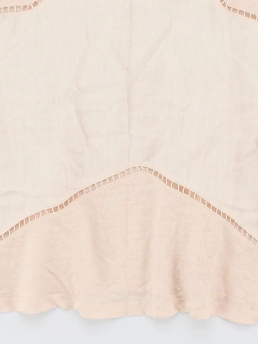 Hush Women's T-Shirt XL Pink Linen with Cotton Short Sleeve V-Neck Basic - Image 4