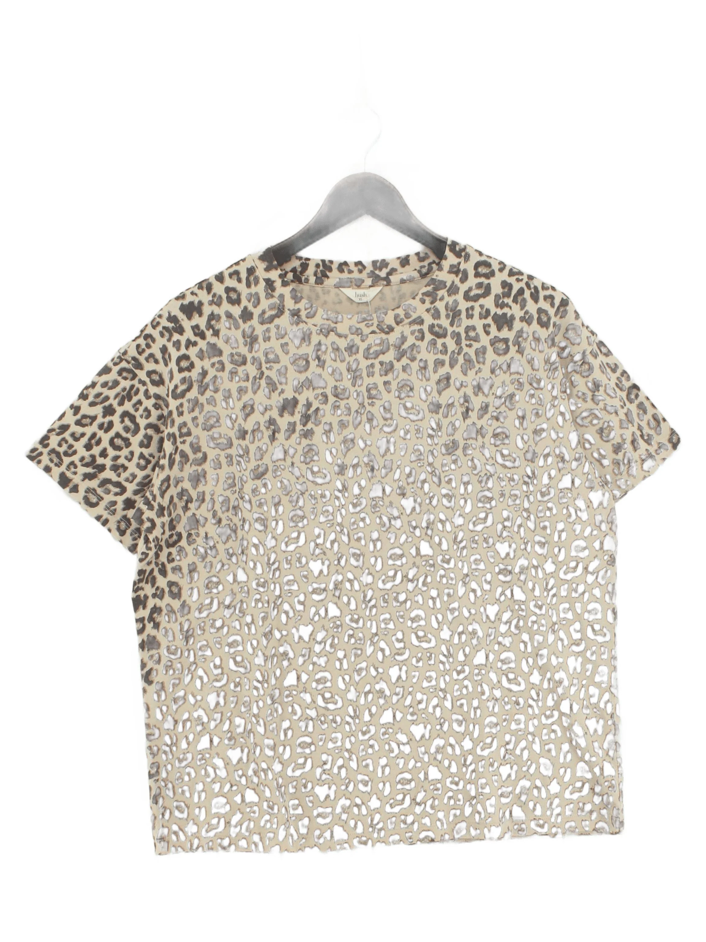 Hush Women's T-Shirt XS Cream 100% Cotton Basic