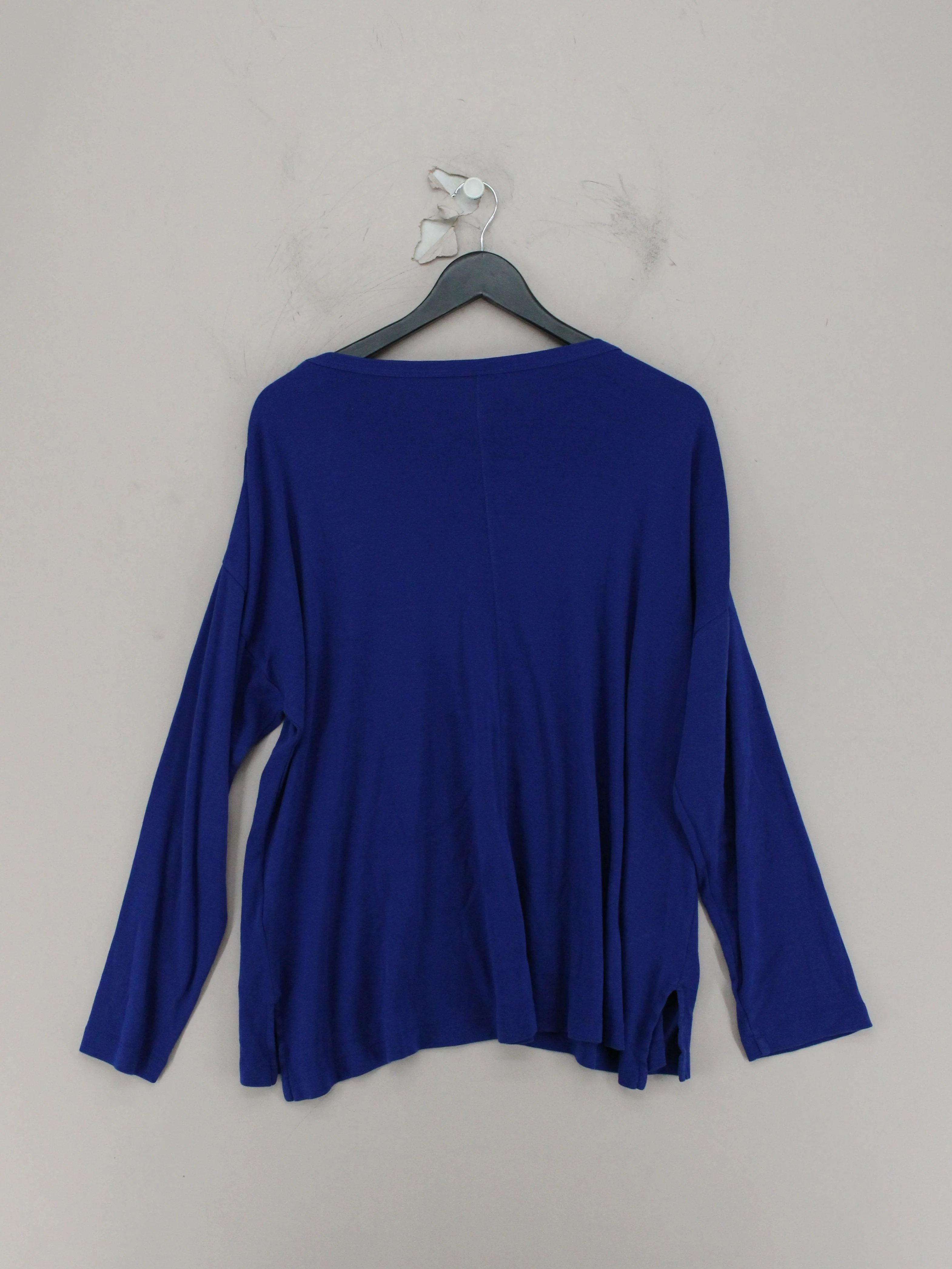 Hush Women's Top M Blue 100% Cotton Long Sleeve Round Neck Basic - Image 2