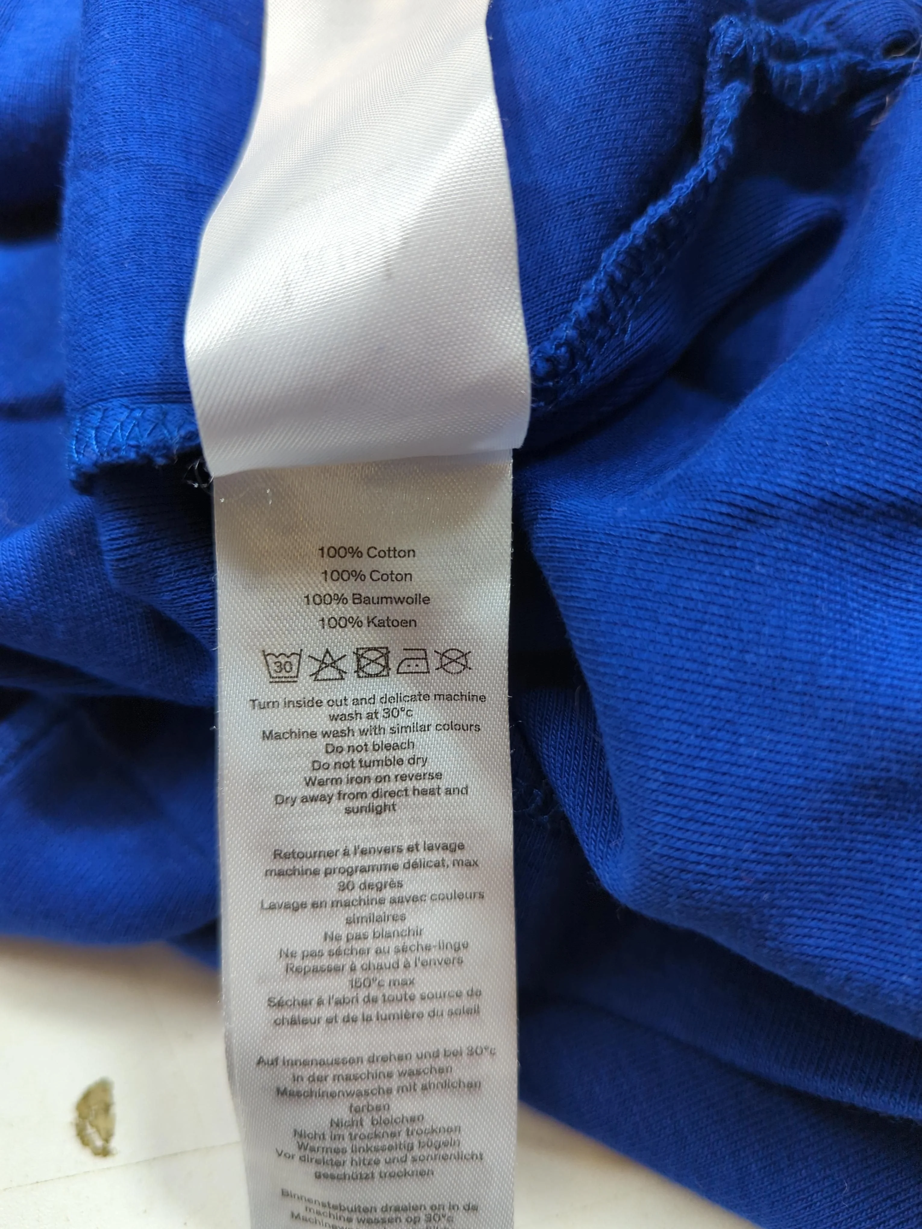 Hush Women's Top M Blue 100% Cotton Long Sleeve Round Neck Basic - Image 6