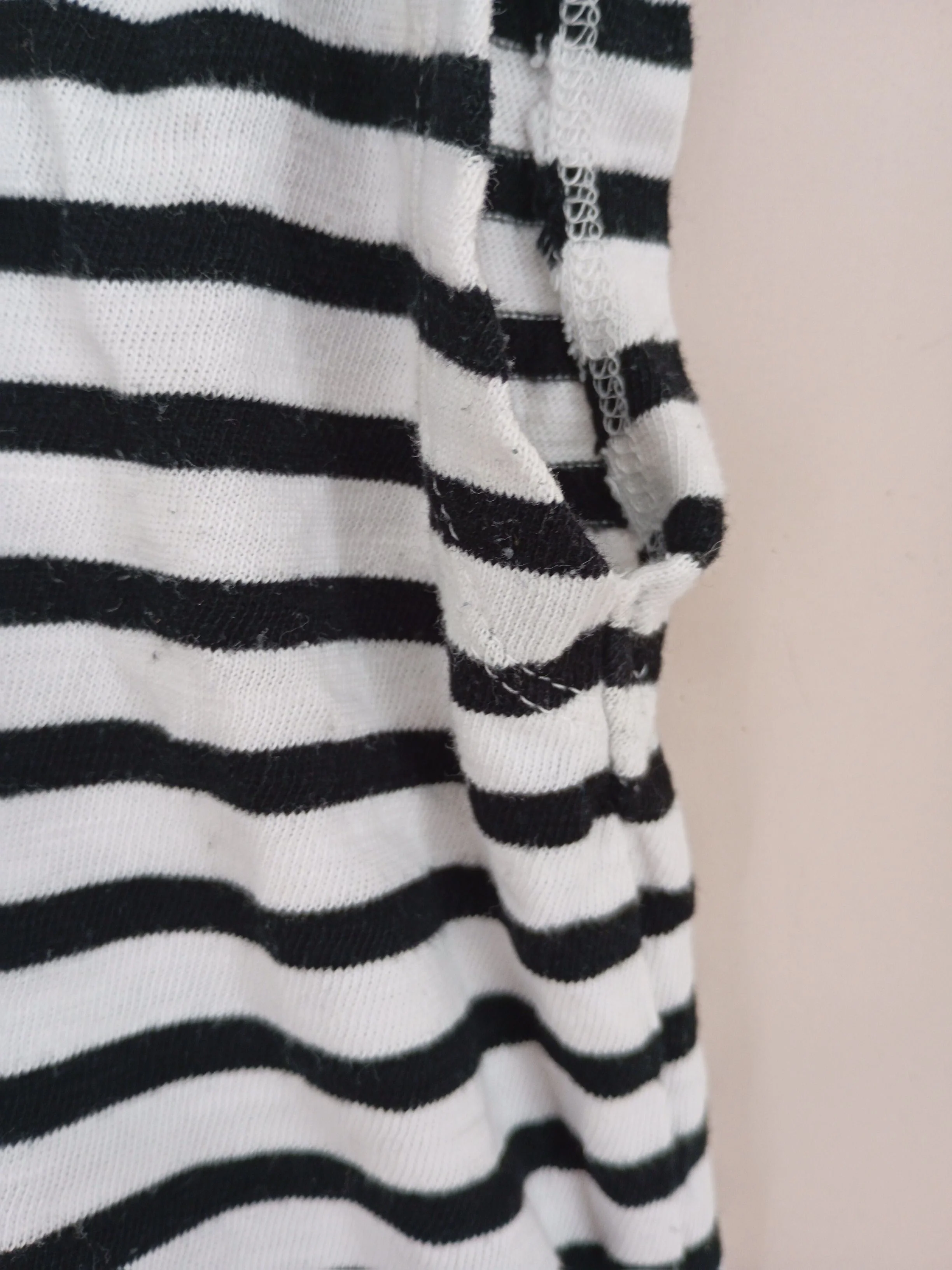 Hush Women's Top M White Striped 100% Cotton Sleeveless Round Neck Jersey - Image 6