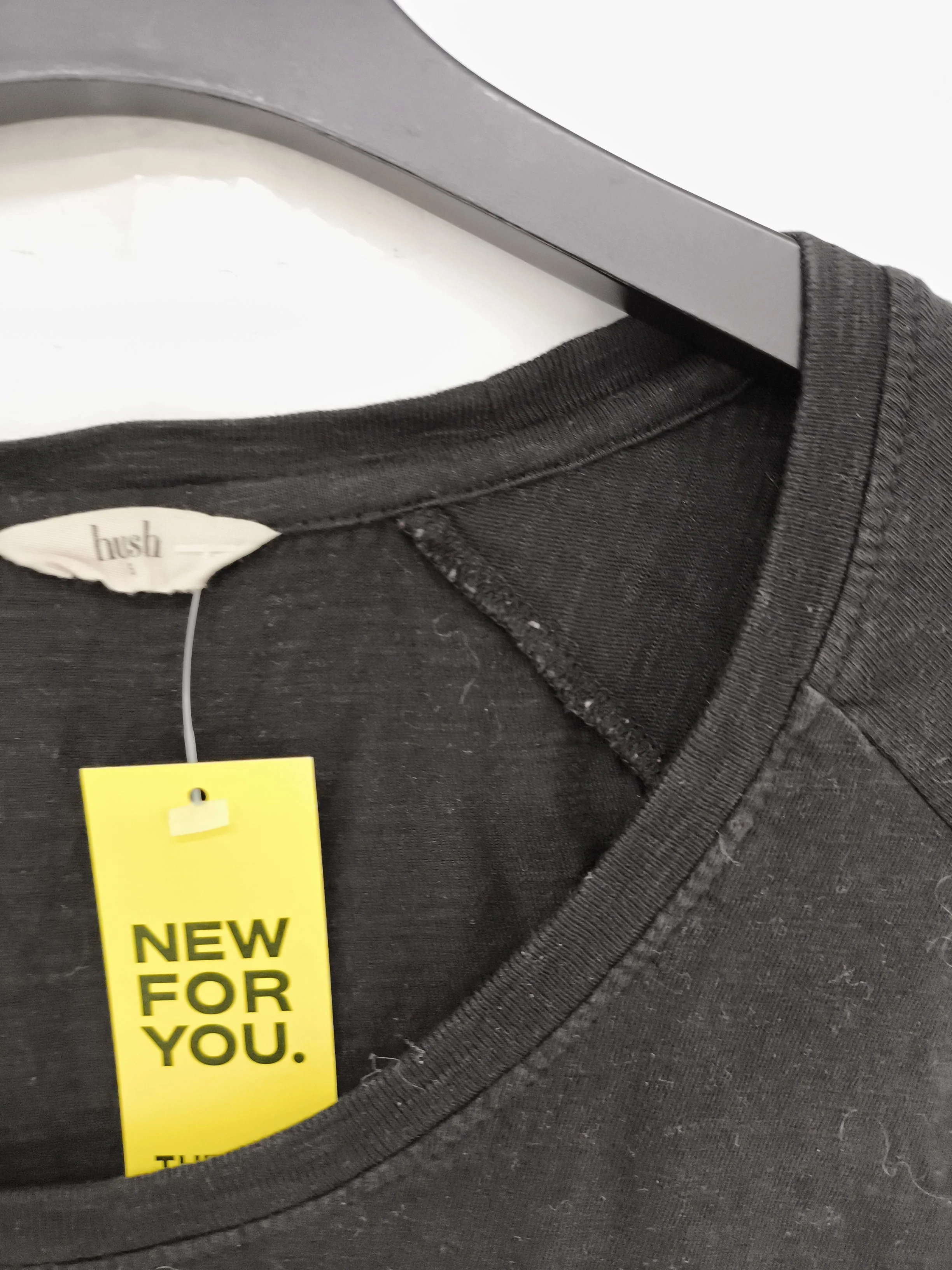 Hush Women's Top S Black 100% Cotton Long Sleeve Round Neck Basic - Image 8