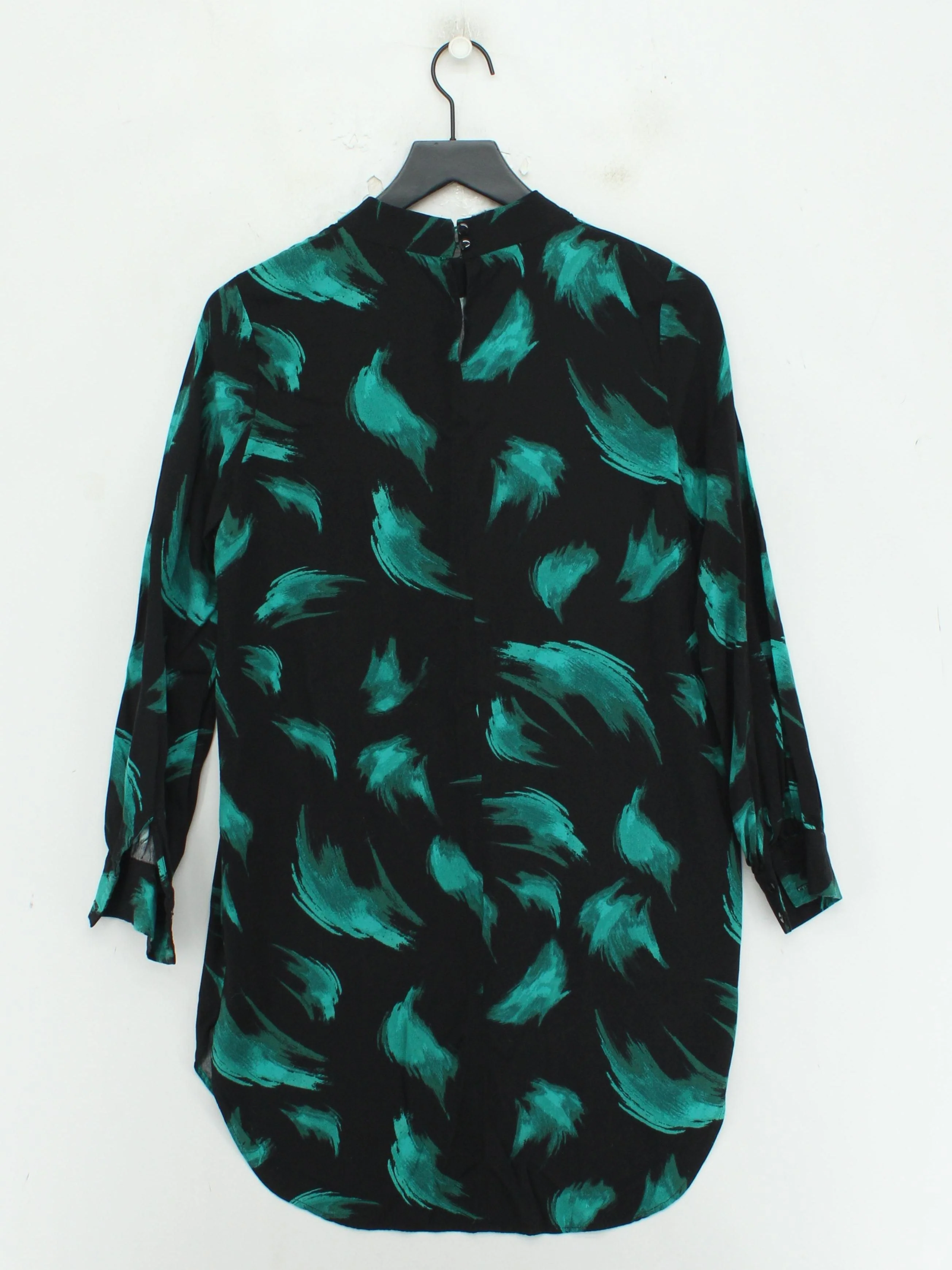 Hush Women's Top UK 10 Black 100% Viscose Long Sleeve High Neck Tunic - Image 2