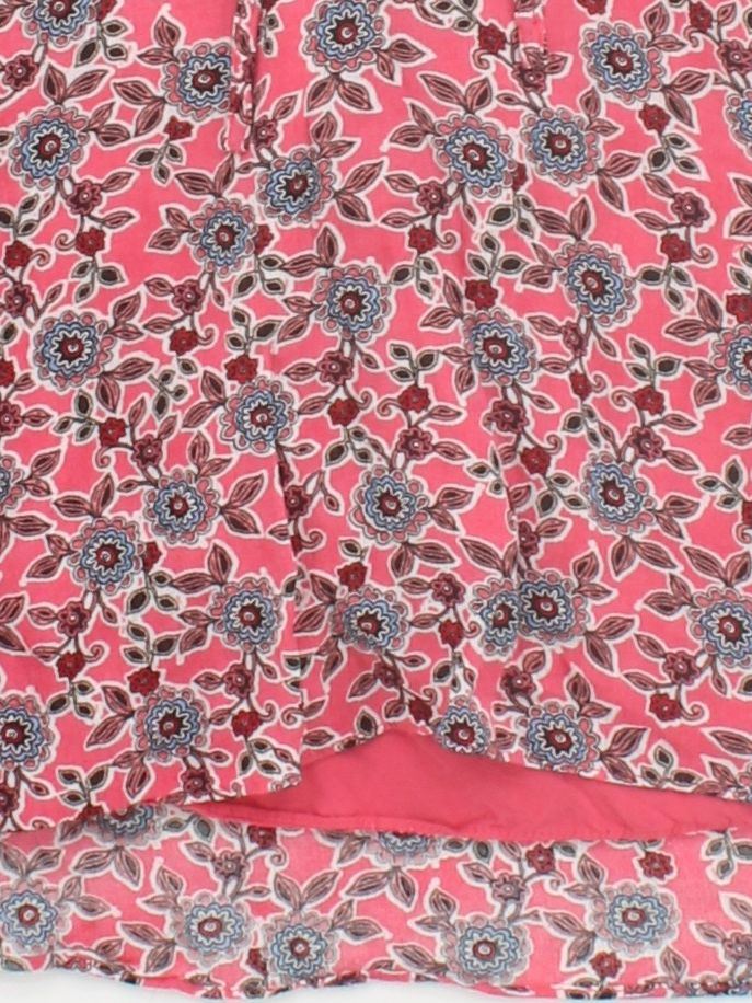 Hush Women's Top UK 6 Red Floral 100% Viscose Sleeveless V-Neck Basic - Image 4