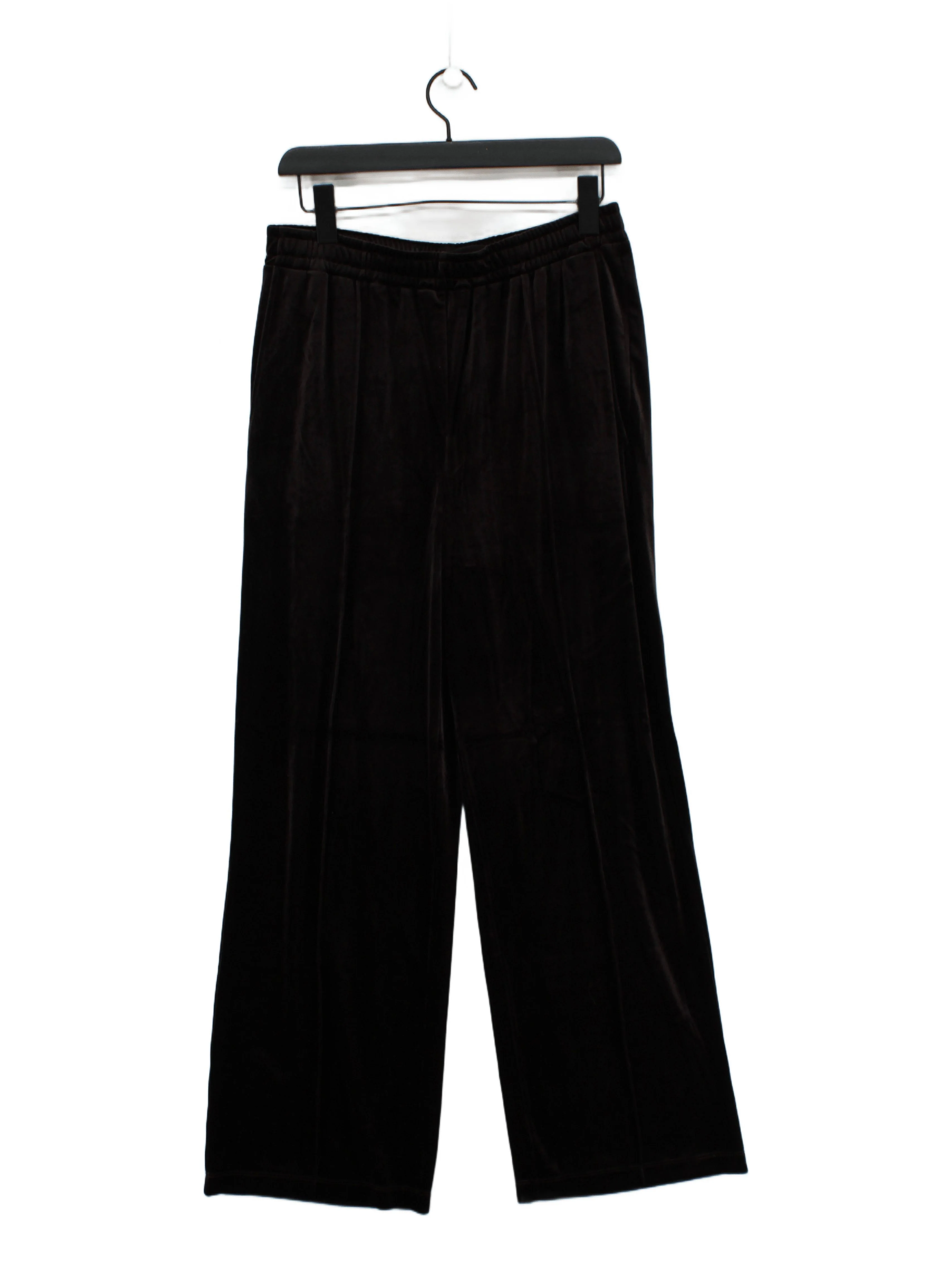 Hush Women's Trousers M Brown Polyester with Elastane Wide-Leg Chino
