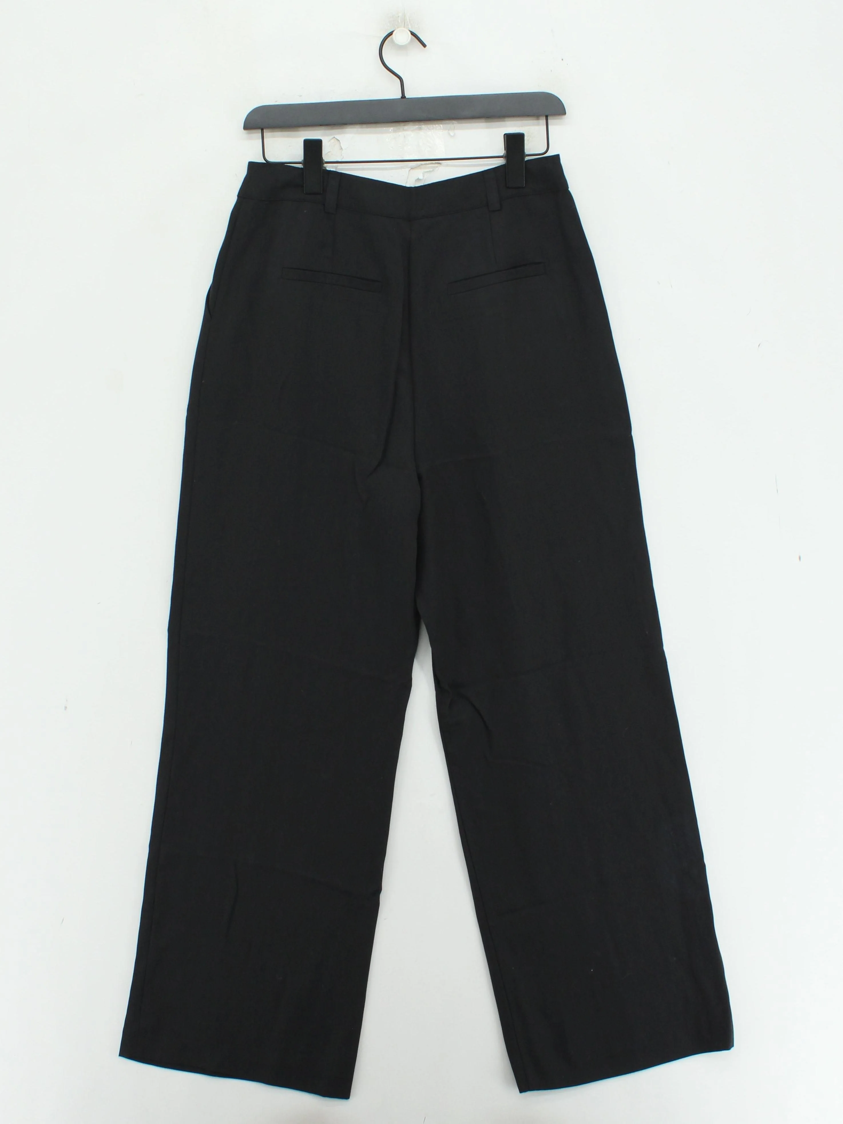 Hush Women's Trousers UK 10 Black 100% Lyocell Modal Wide-Leg Chino - Image 2