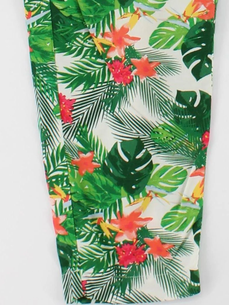 Hush Women's Trousers UK 10 Multi Floral 100% Rayon Tapered Sweatpants - Image 4