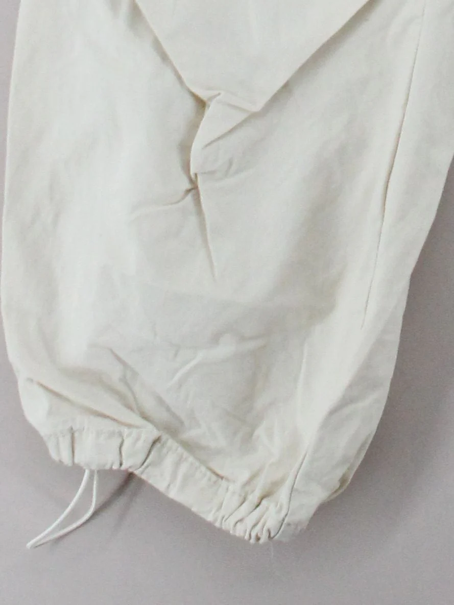 Iets Frans Women's Sports Bottoms S Cream 100% Cotton Tapered Sweatpants - Image 4