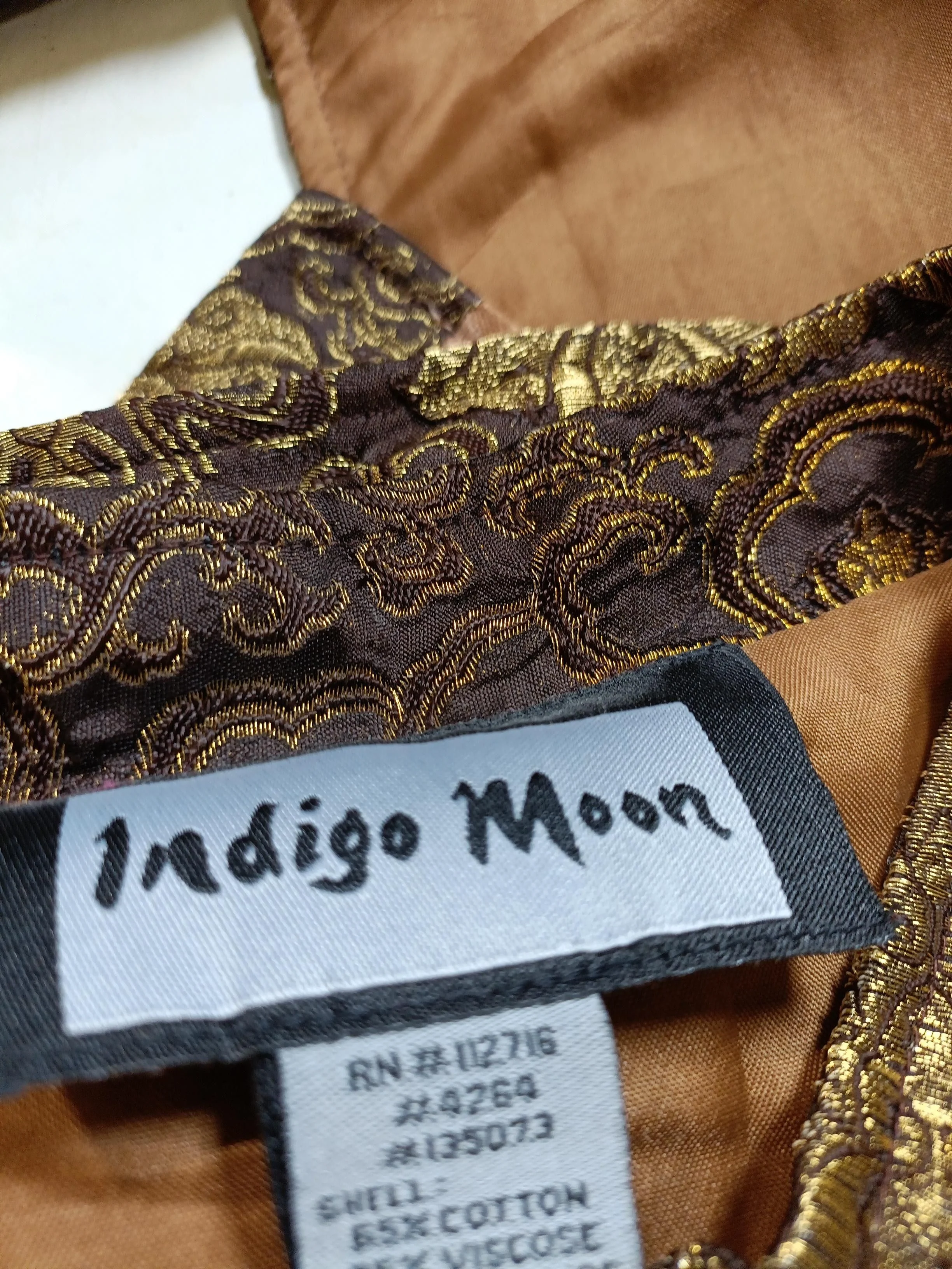 Indigo Moon Women's Top XL Brown Cotton with Viscose, Polyester Tunic - Image 5