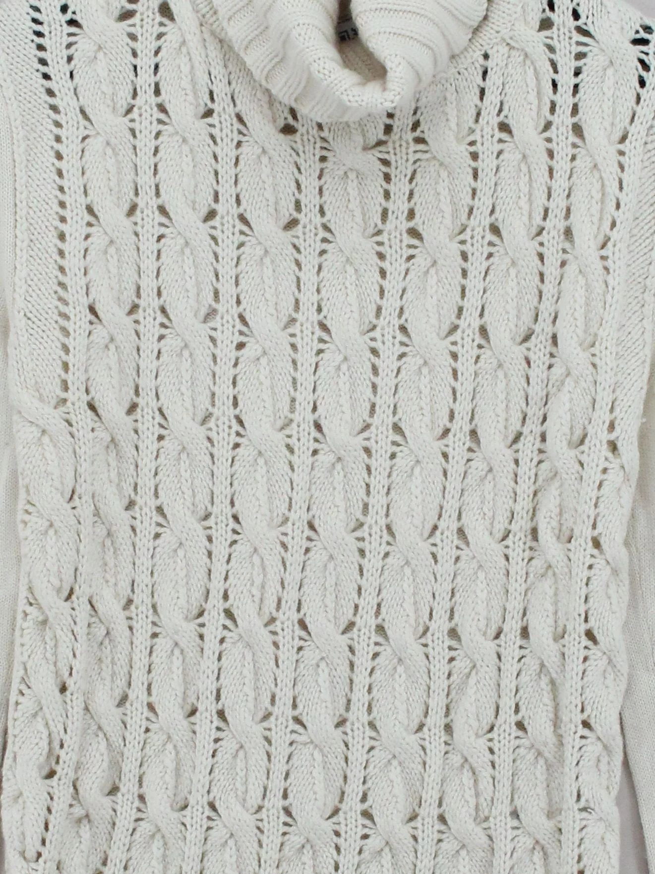 Iris & Ink Women's Jumper S Cream Wool with Cashmere Roll Neck Pullover - Image 3
