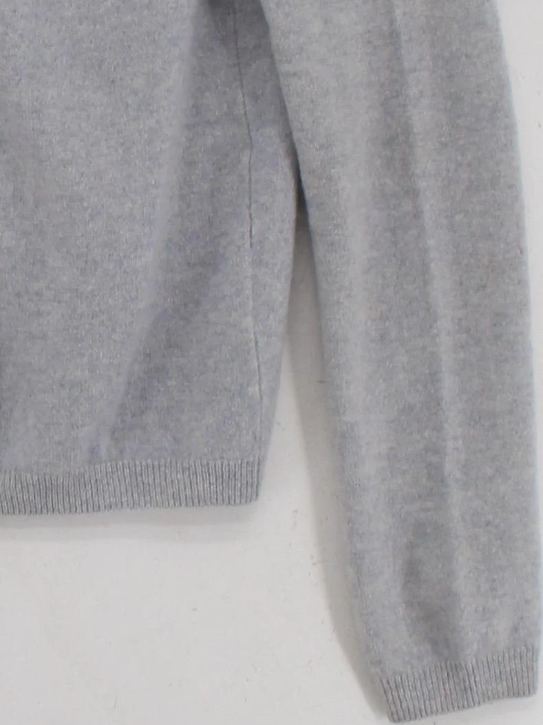 Isle Women's Cardigan XS Grey 100% Cashmere Round Neck Cardigan - Image 4