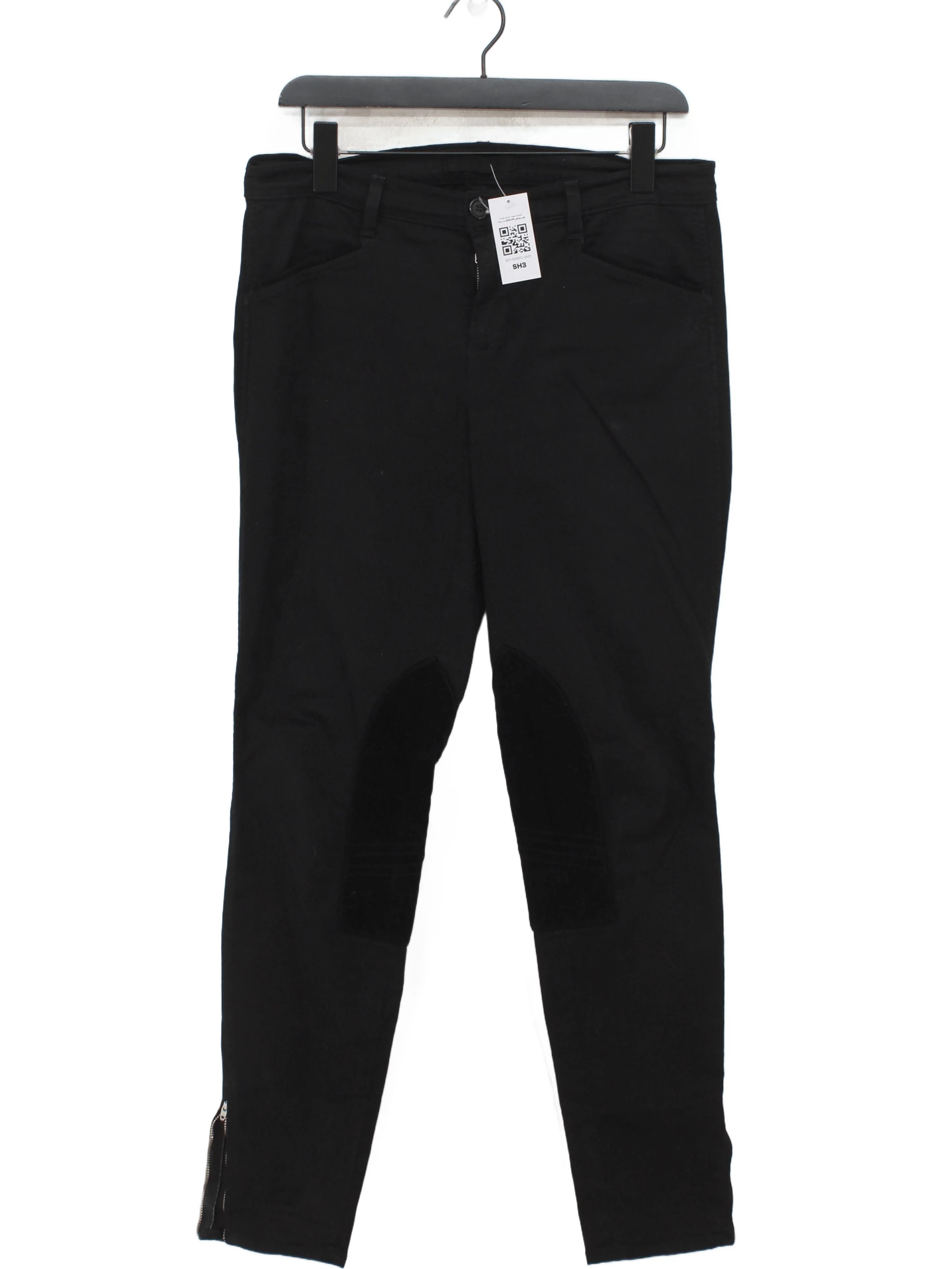 J Brand Women's Trousers W 31 in Black Cotton with Elastane Skinny Chino