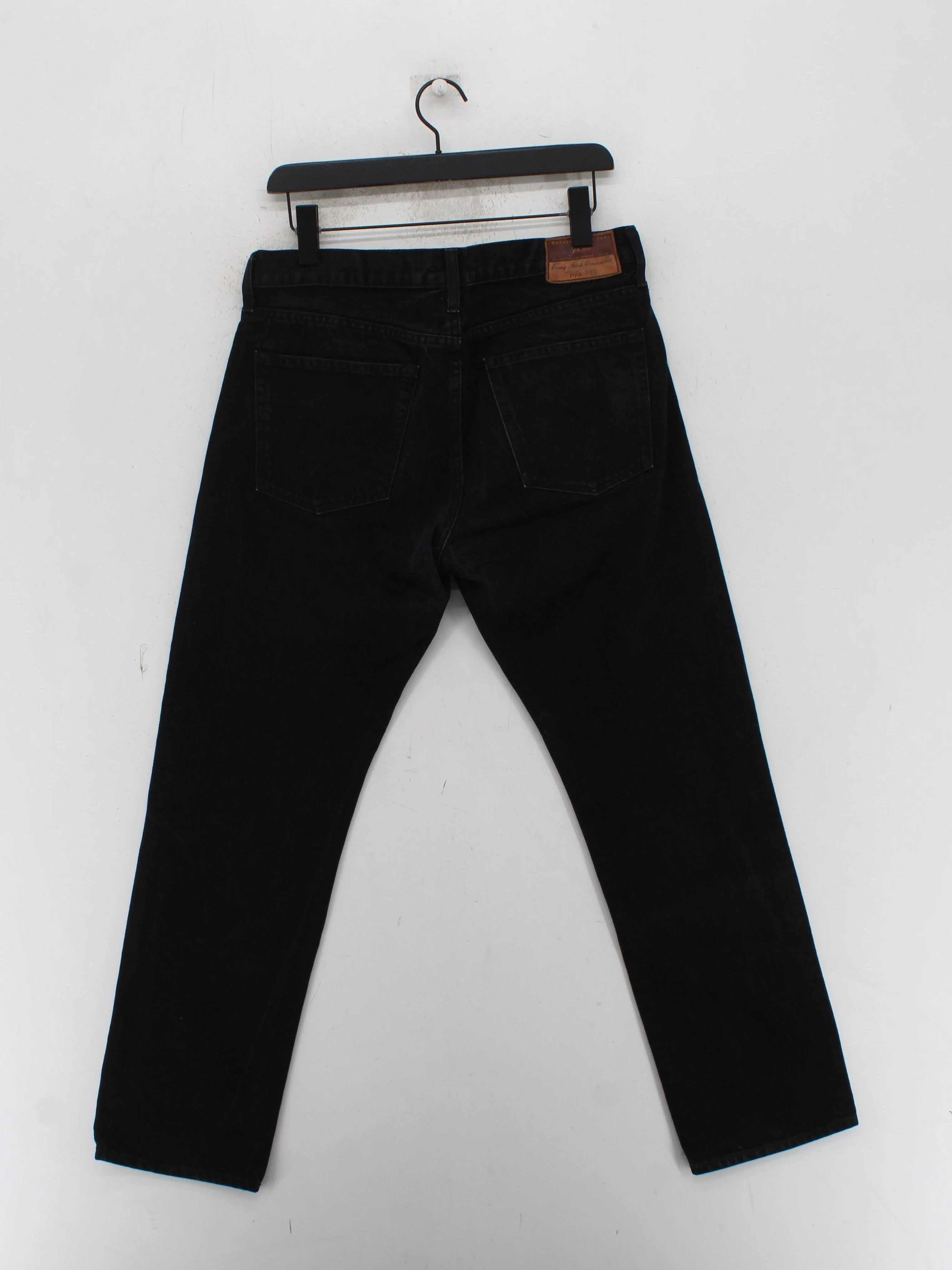 J. Crew Men's Jeans W 32 in Black 100% Cotton Straight - Image 2
