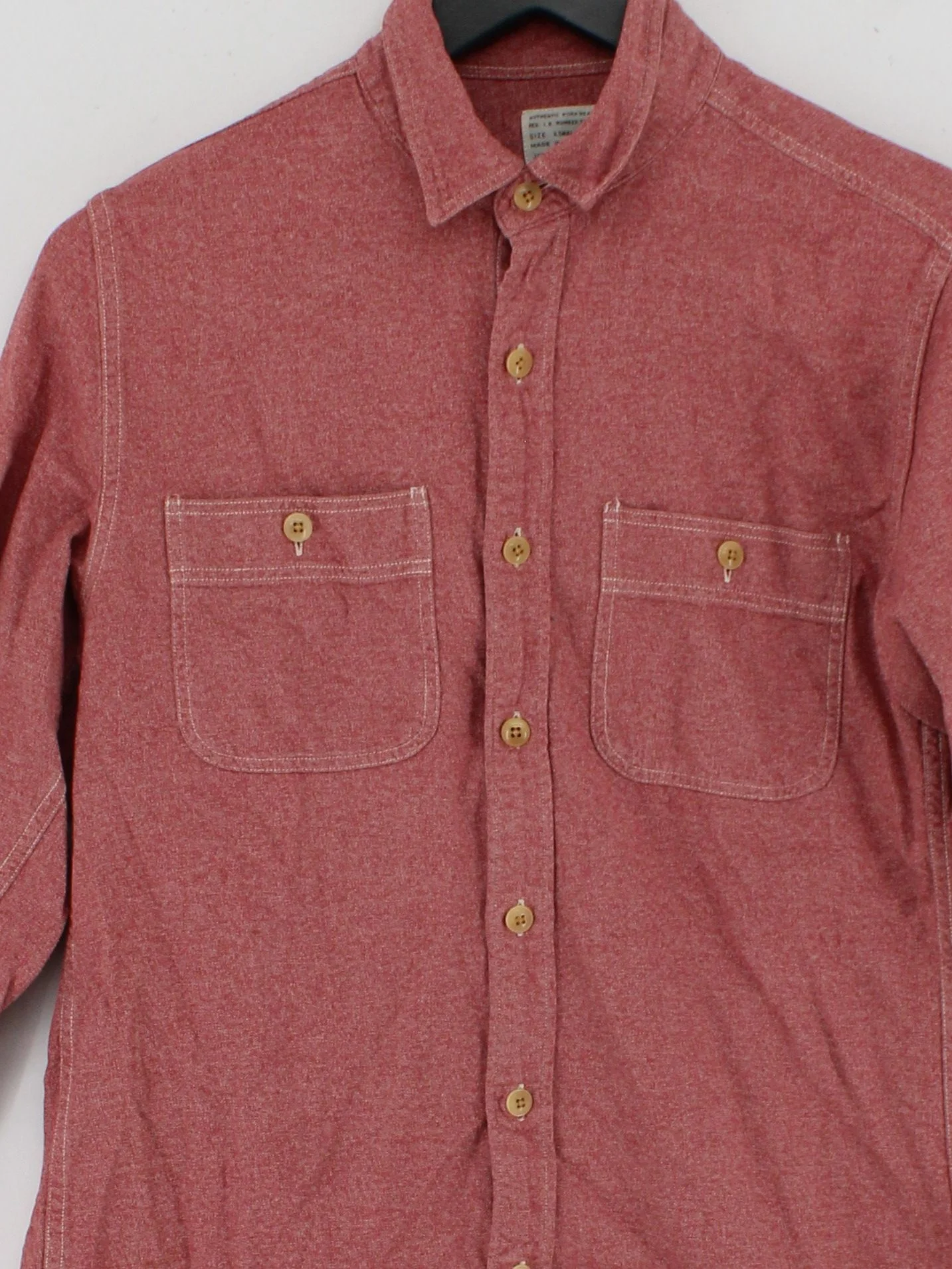 J. Crew Men's Shirt XS Red 100% Cotton Basic - Image 3