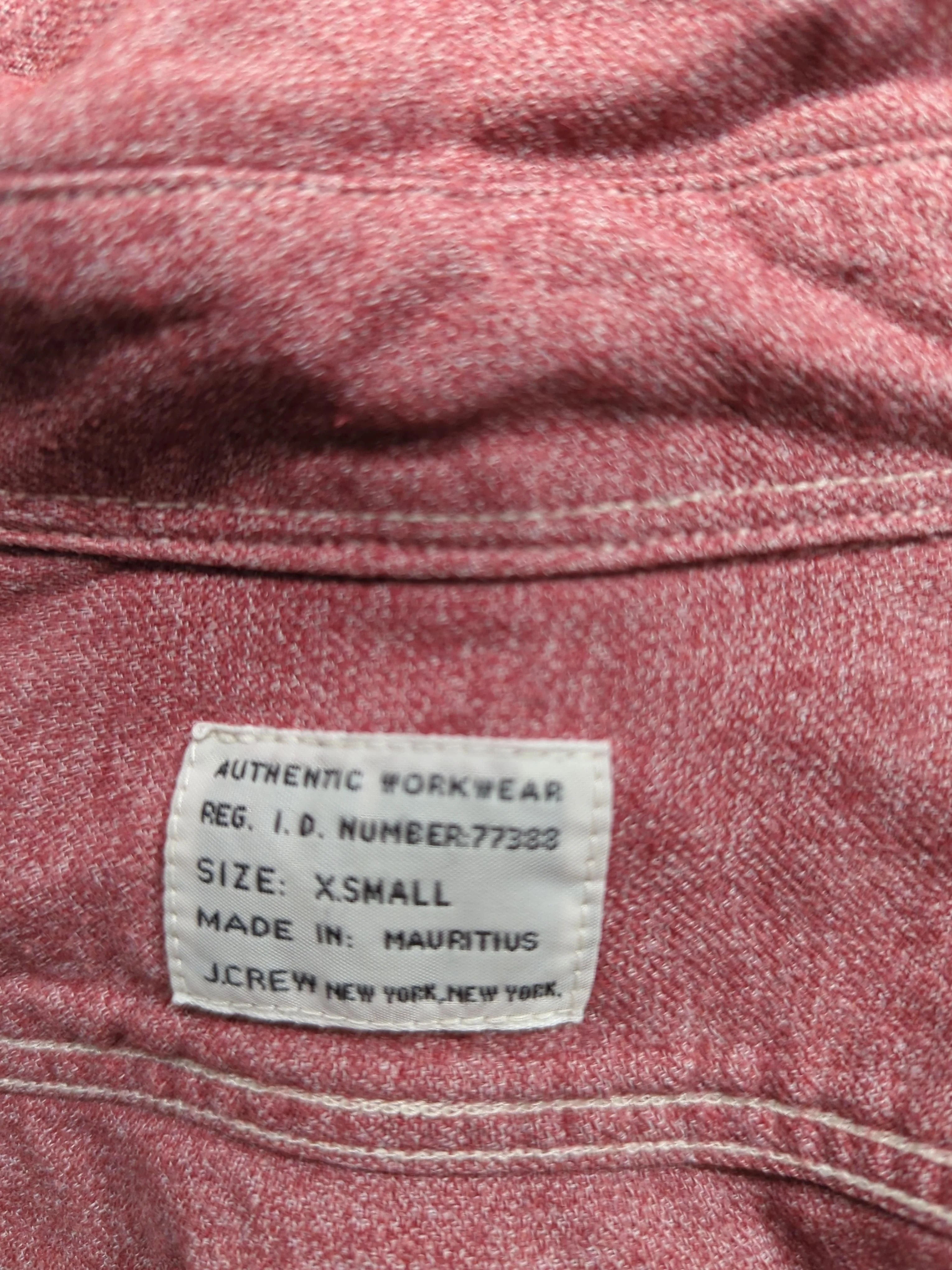 J. Crew Men's Shirt XS Red 100% Cotton Basic - Image 5