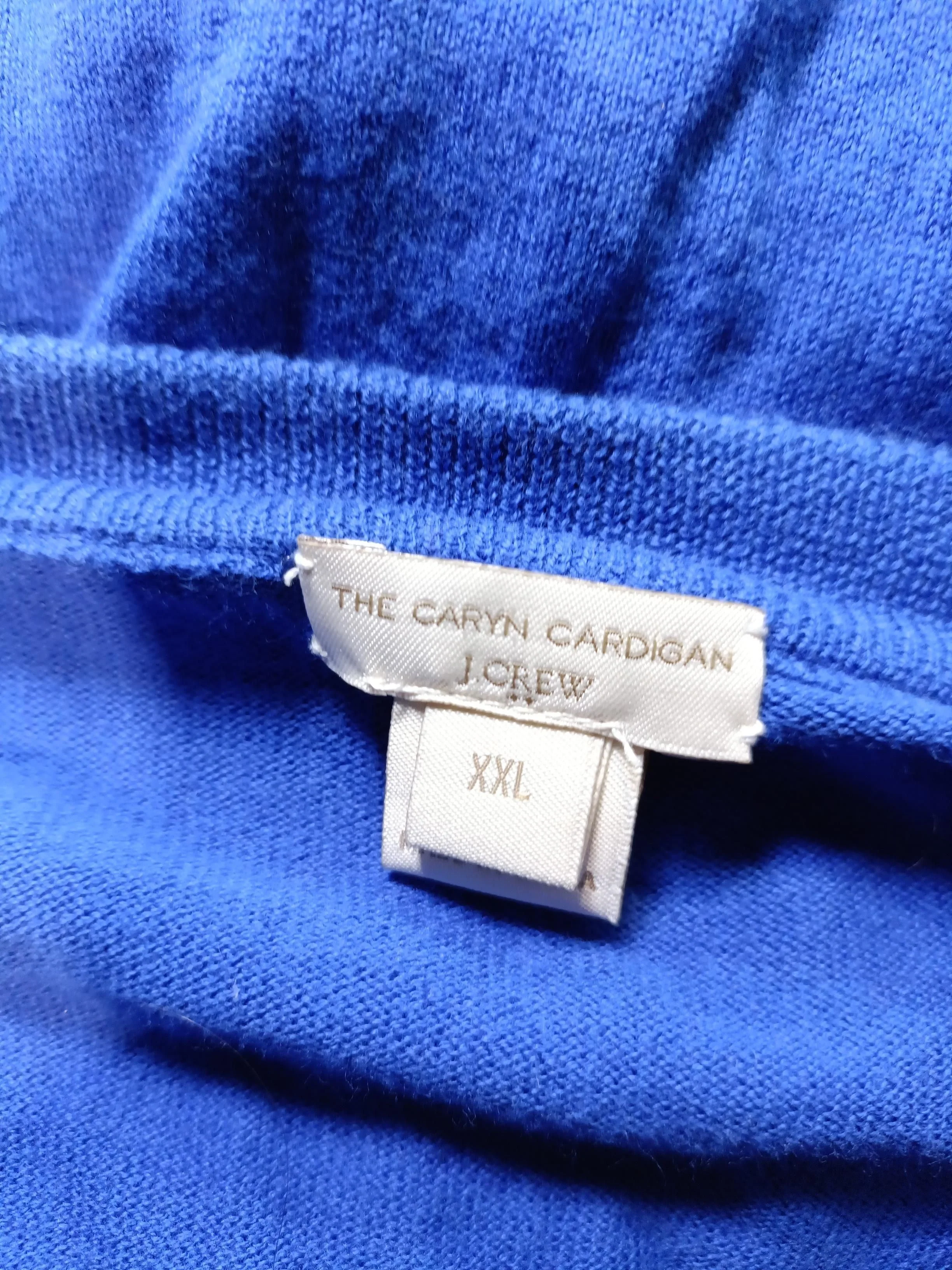 J. Crew Women's Cardigan XXL Blue 100% Cotton Round Neck Cardigan - Image 5