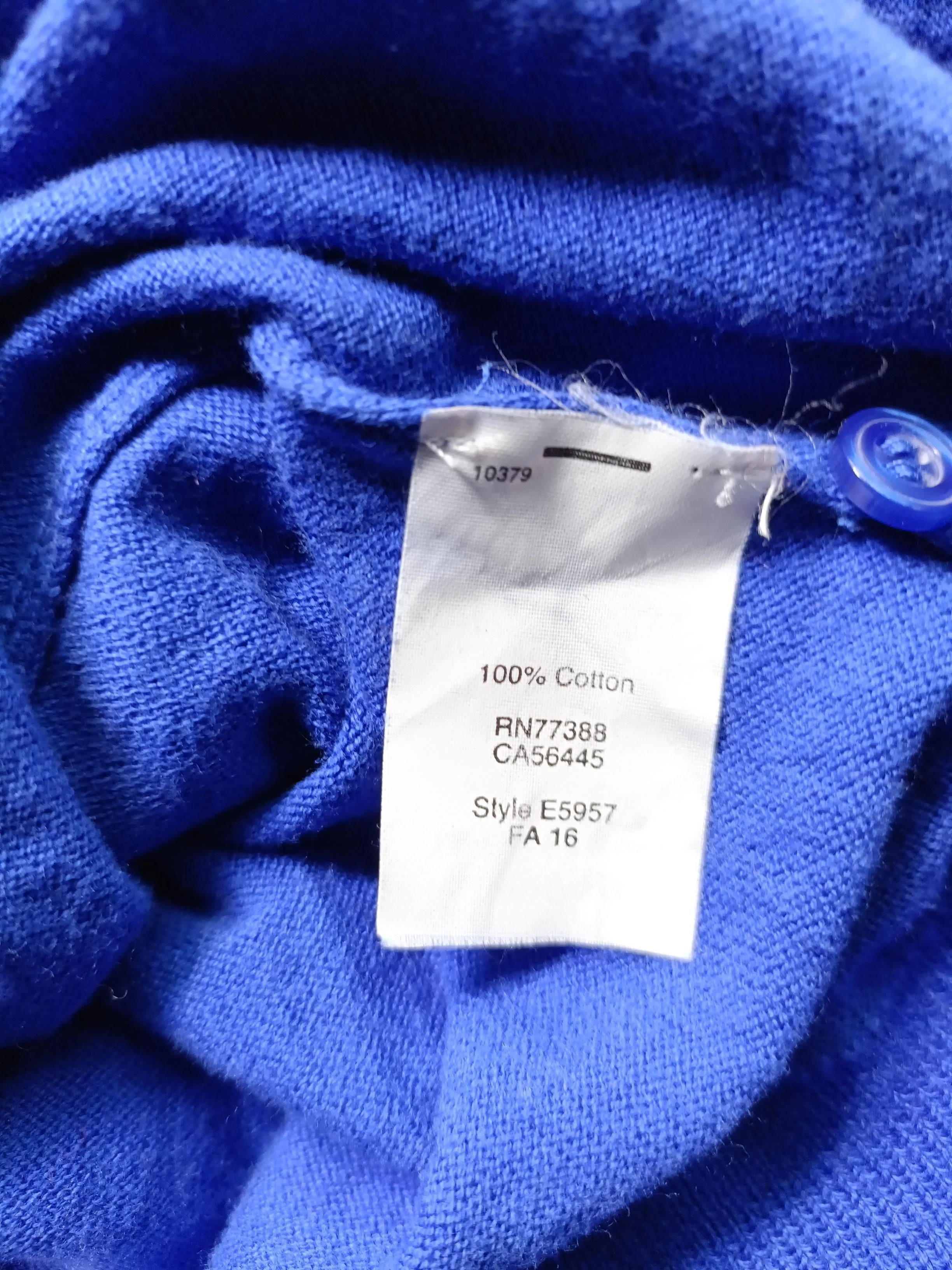 J. Crew Women's Cardigan XXL Blue 100% Cotton Round Neck Cardigan - Image 6