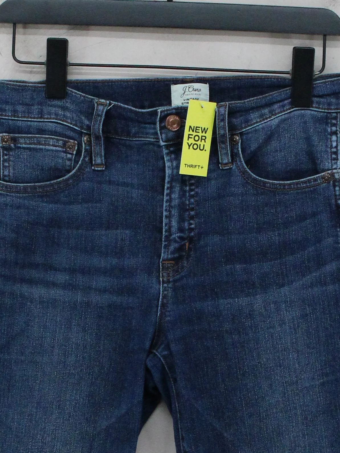 J. Crew Women's Jeans W 27 in Blue Cotton with Polyester, Elastane Straight - Image 3