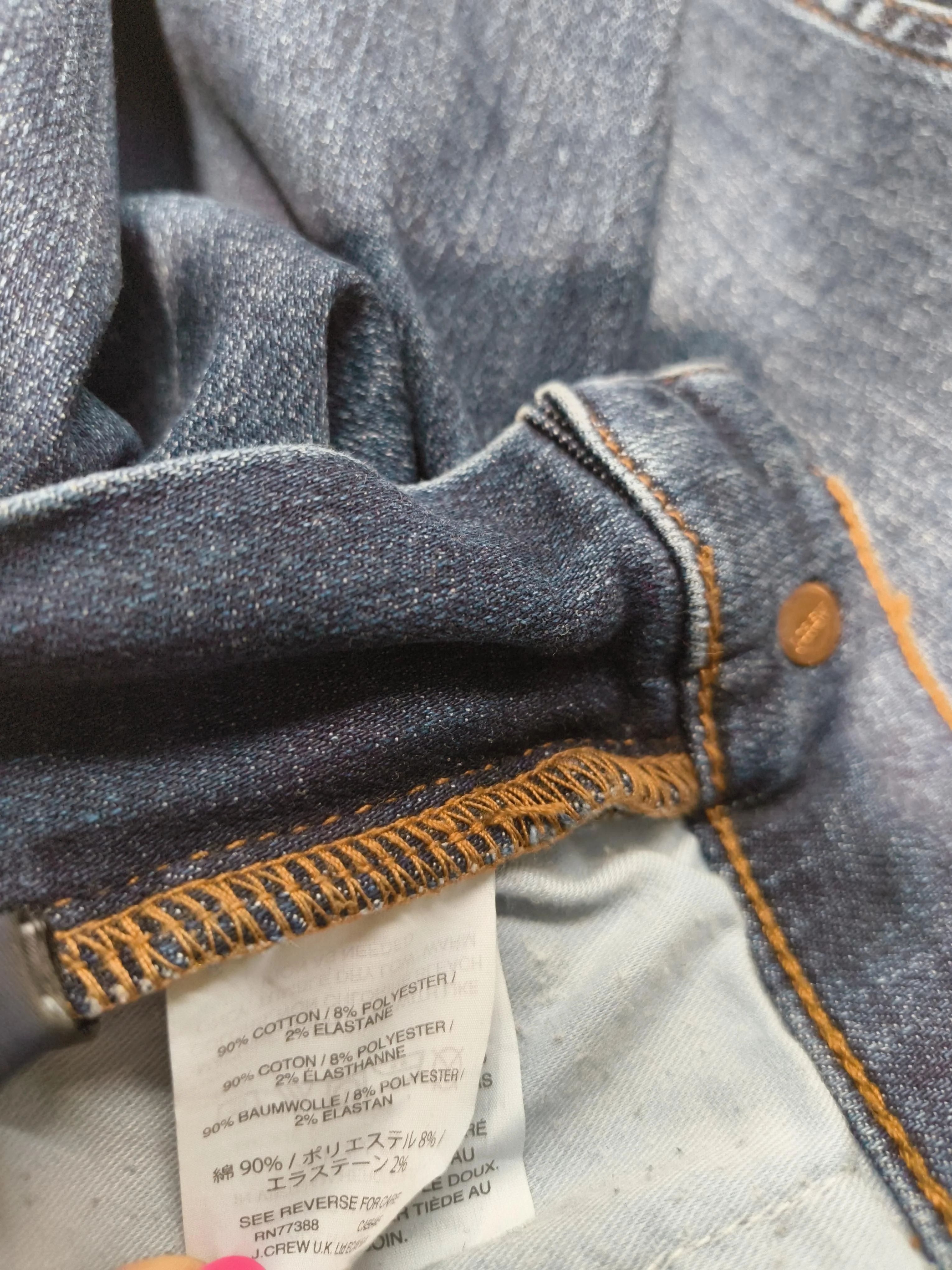 J. Crew Women's Jeans W 27 in Blue Cotton with Polyester, Elastane Straight - Image 6