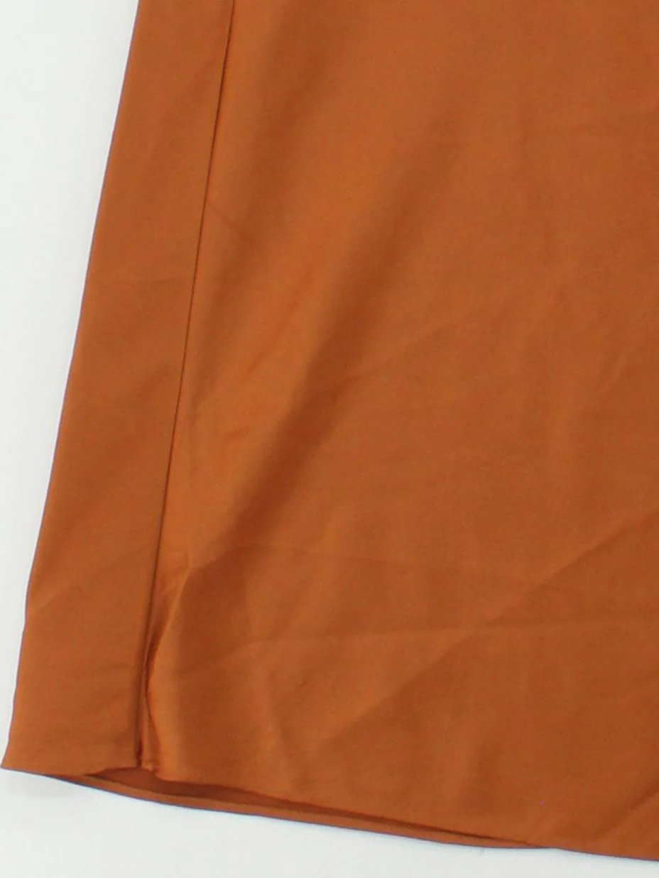 J. Crew Women's Midi Skirt S Tan 100% Polyester Midi A-Line - Image 4
