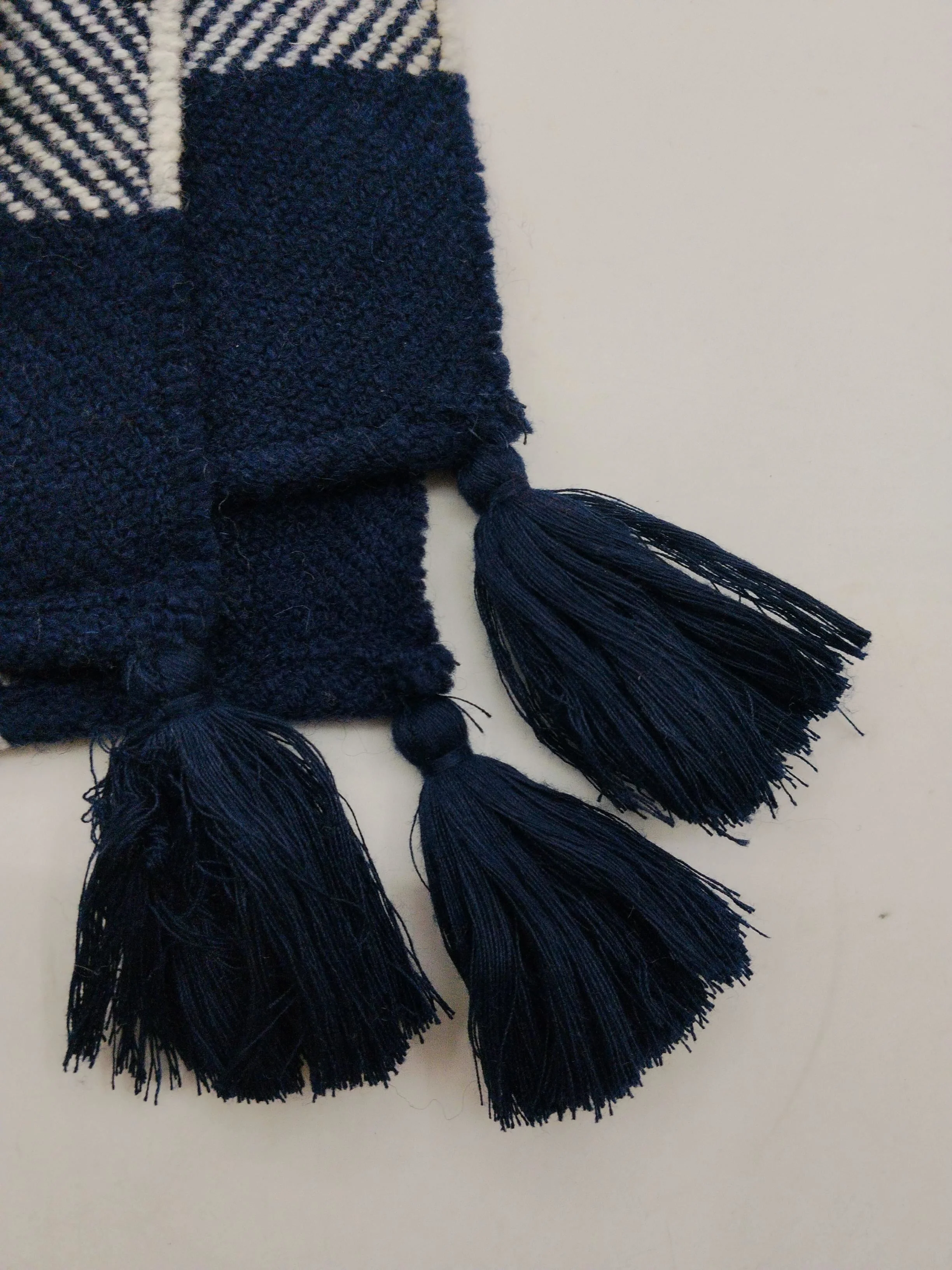 J. Crew Women's Scarf Blue Checkered Wool with Viscose Rectangle Scarf - Image 4
