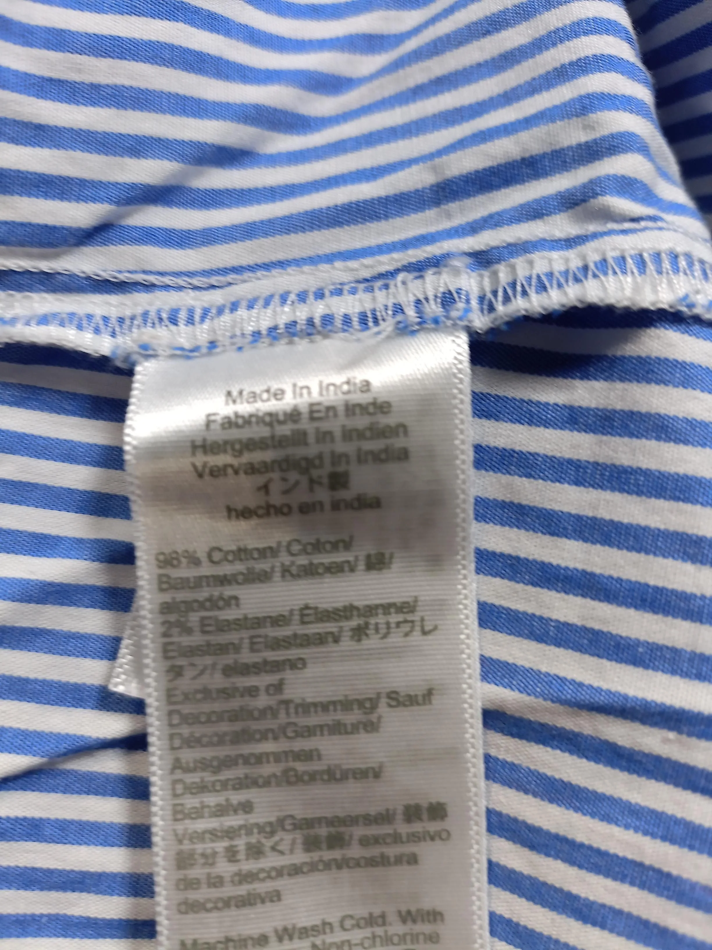 J. Crew Women's Shirt L Blue Cotton with Elastane Basic - Image 6