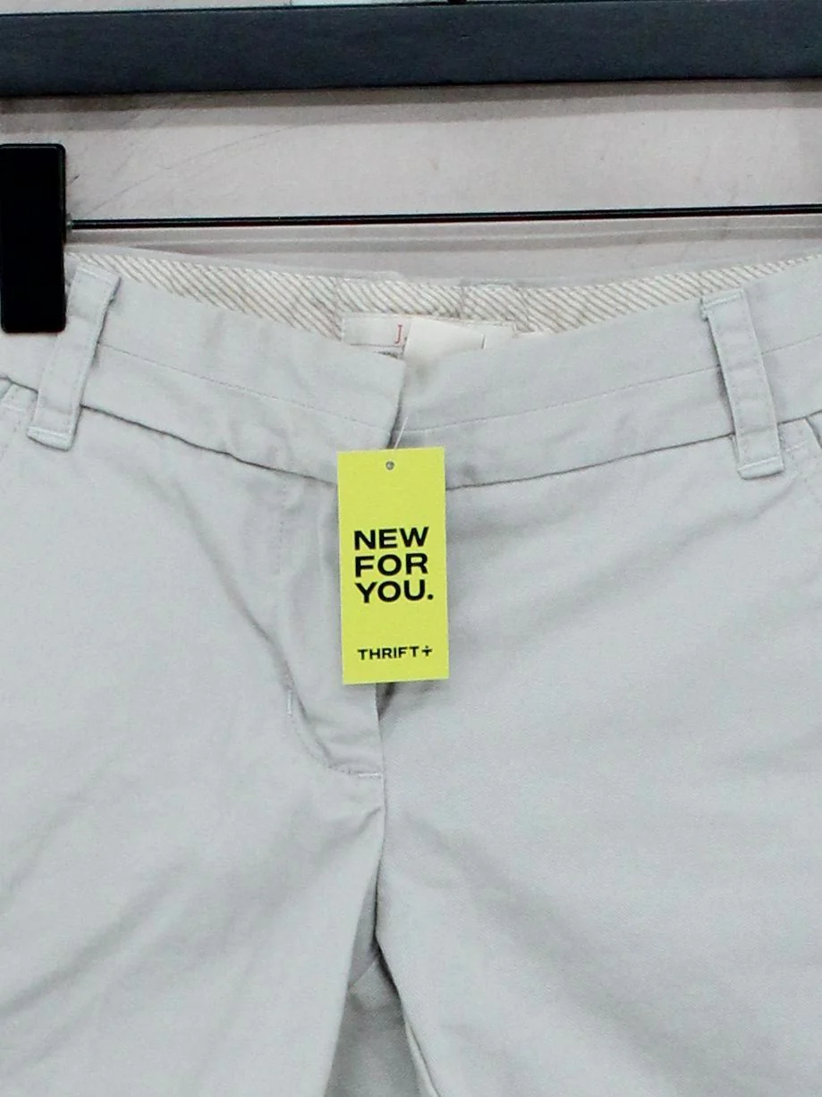 J. Crew Women's Shorts UK 4 Grey 100% Cotton Mom - Image 3