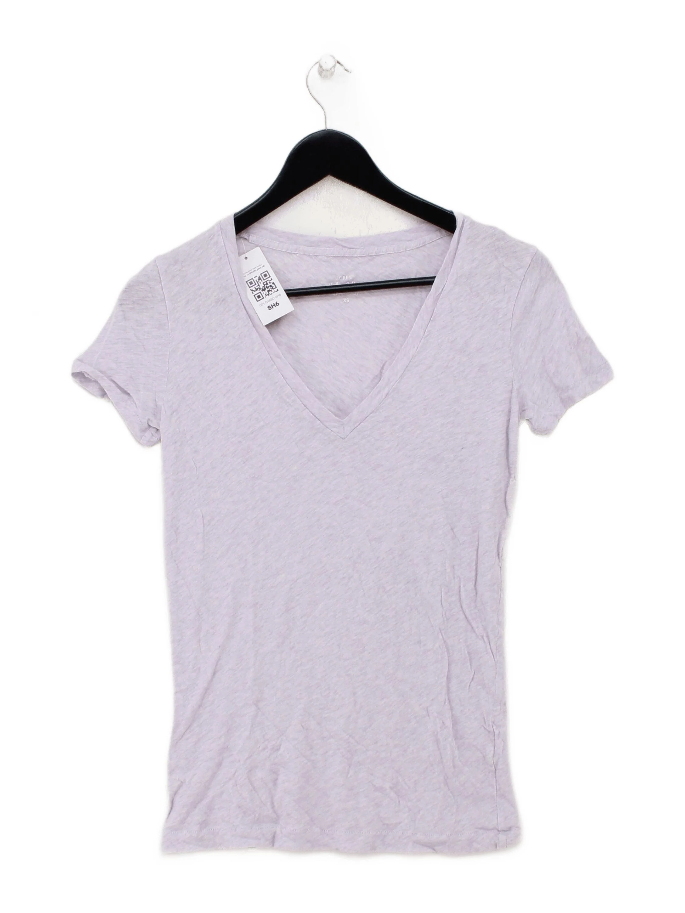 J. Crew Women's T-Shirt XS Purple 100% Cotton Short Sleeve V-Neck Basic