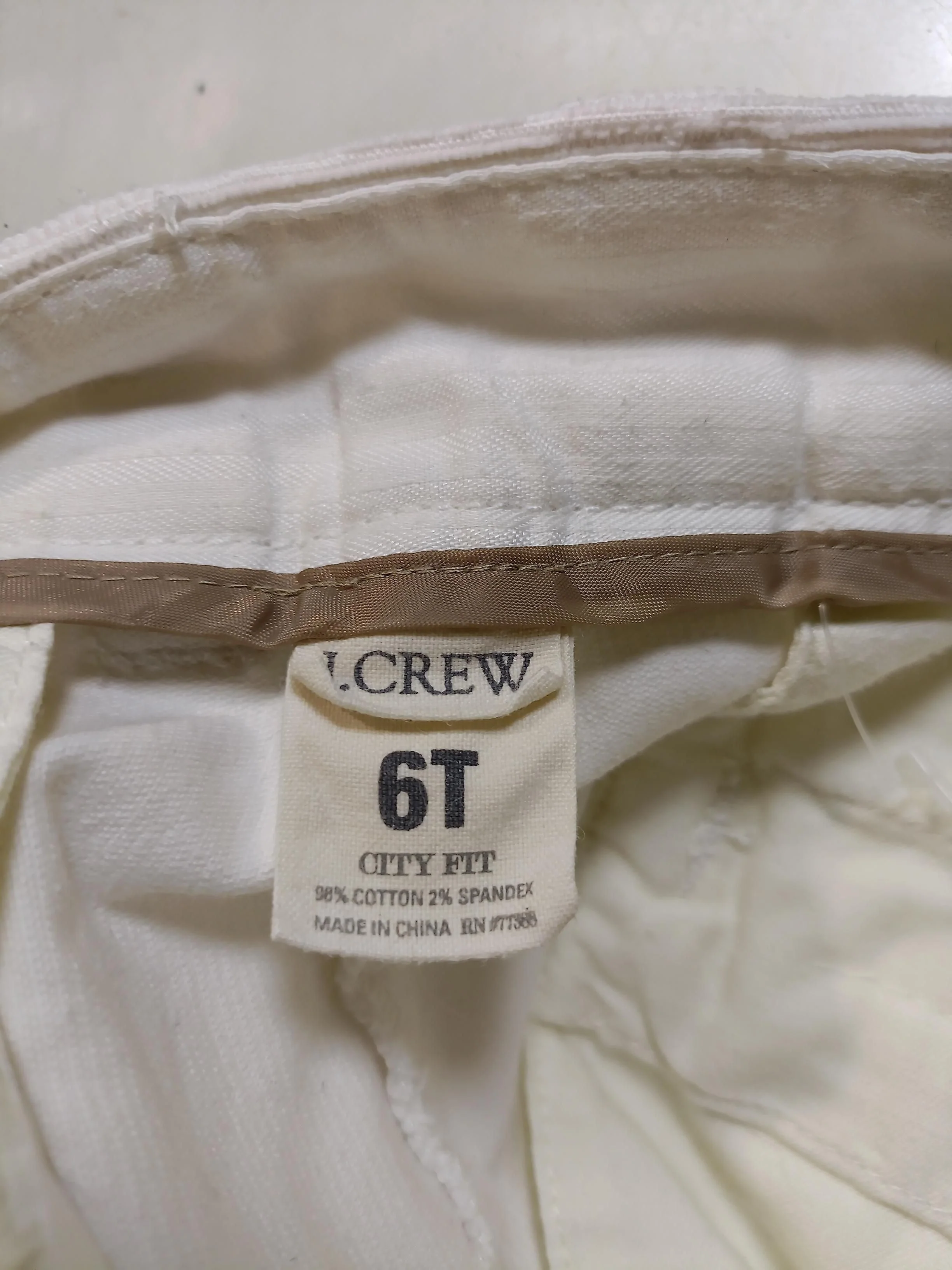 J. Crew Women's Trousers UK 10 Cream Cotton with Spandex Flared Chino - Image 7