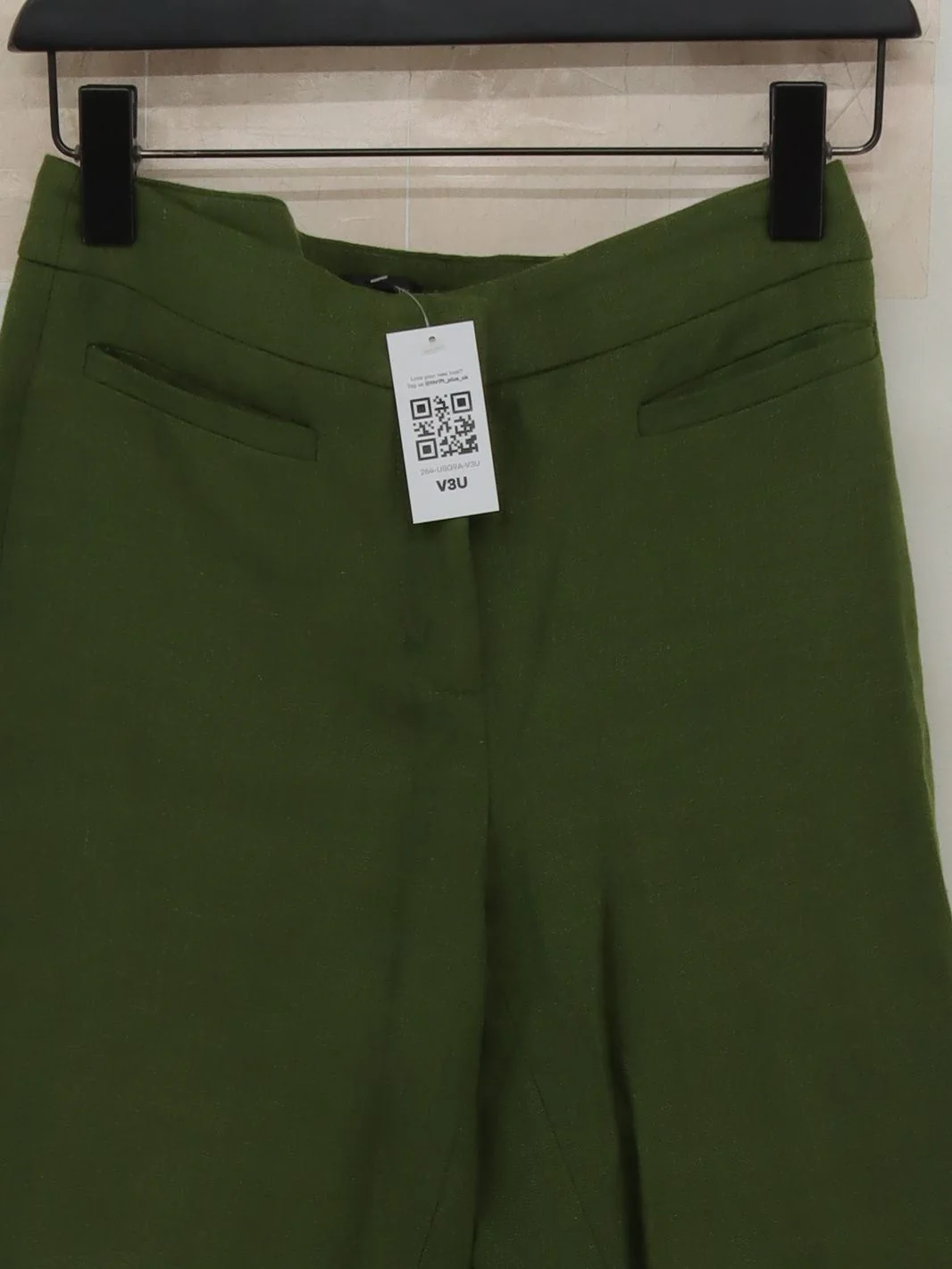 J. Crew Women's Trousers UK 2 Green 100% Linen Straight Cropped - Image 3