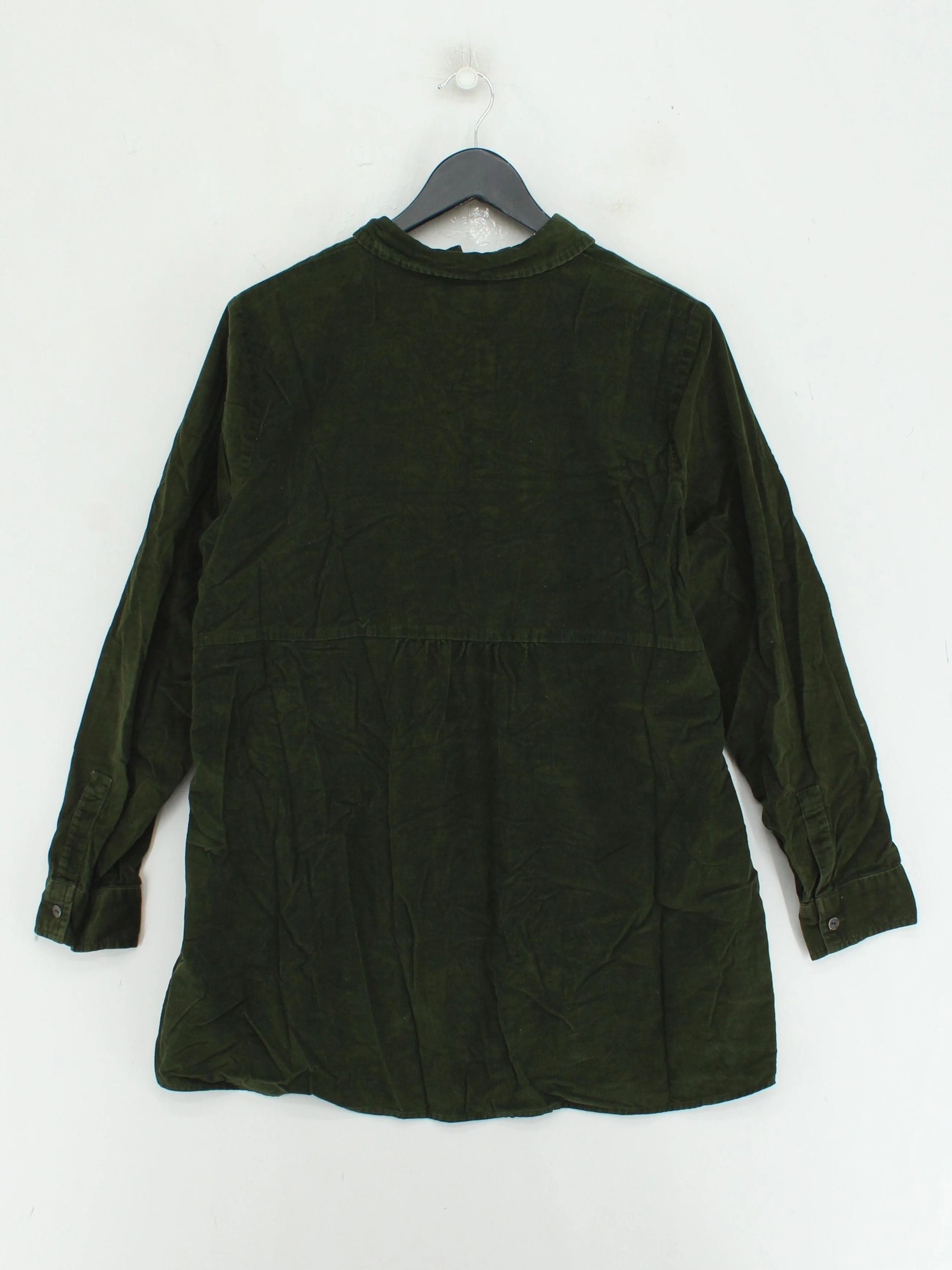 J. Jill Women's Shirt M Green 100% Cotton Long Sleeve Collared Basic - Image 2