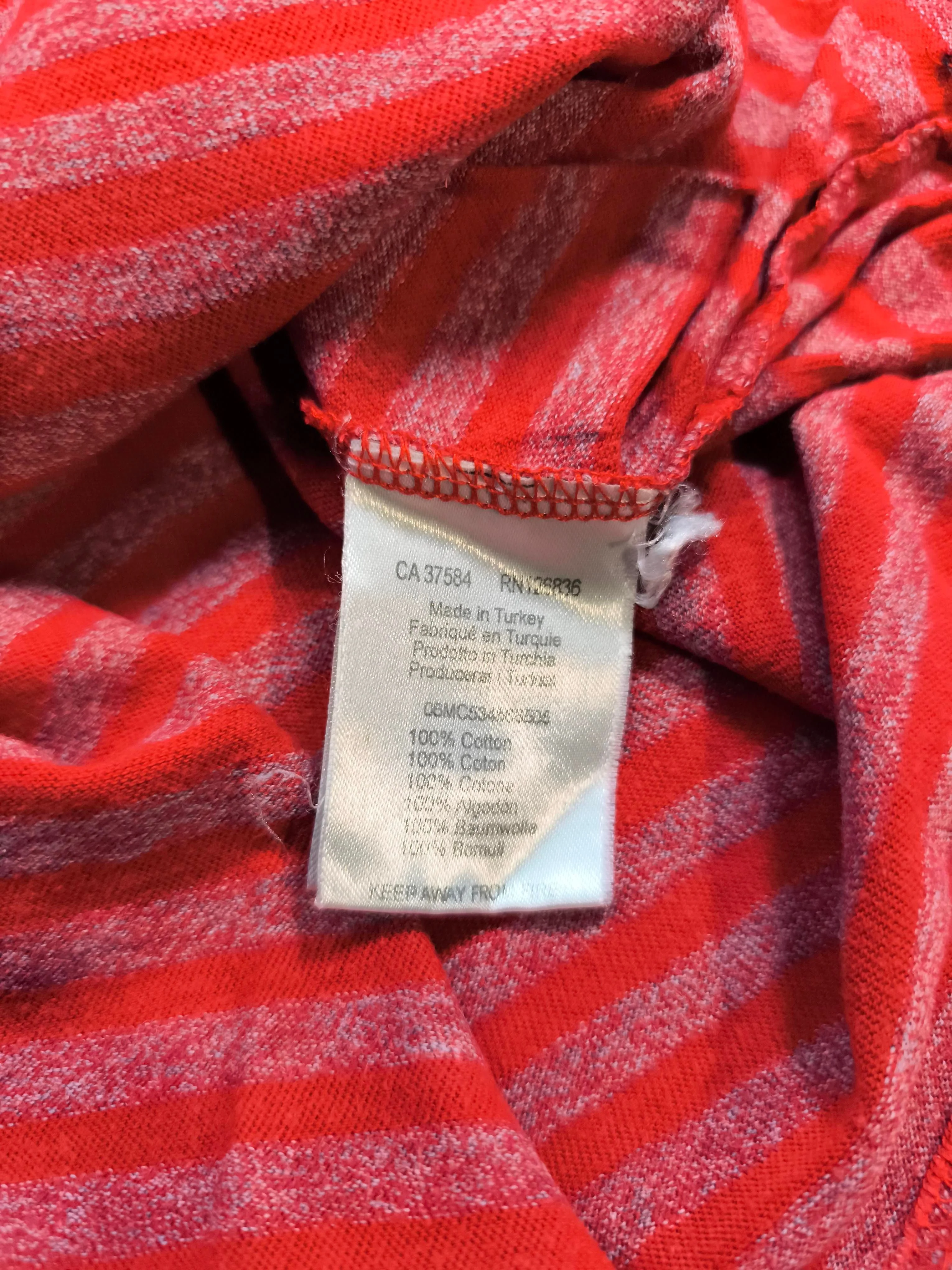 J.Lindeberg Men's T-Shirt M Red Striped 100% Cotton Basic - Image 7