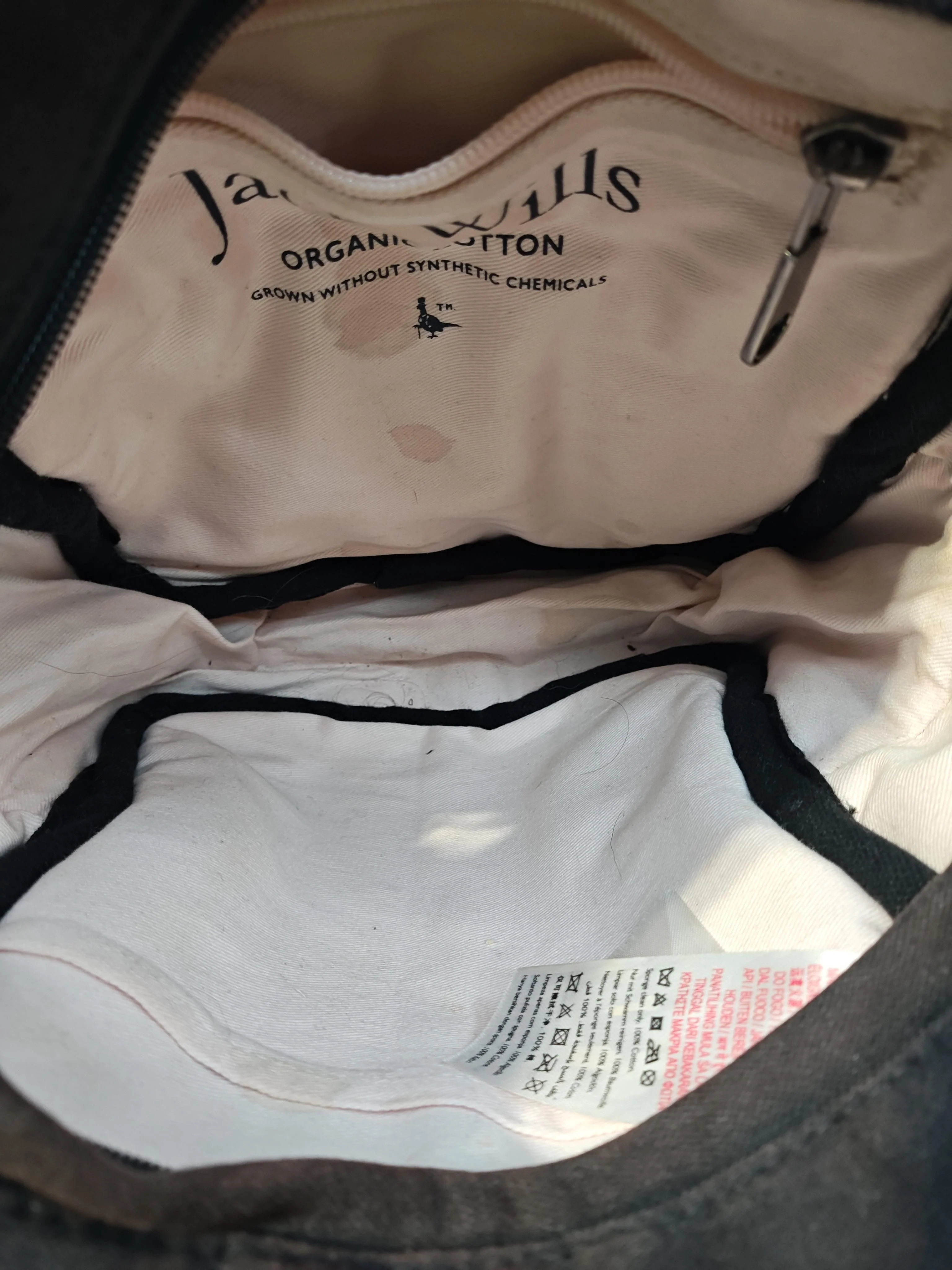 Jack Wills Men's Bag Black 100% Cotton Backpack - Image 4
