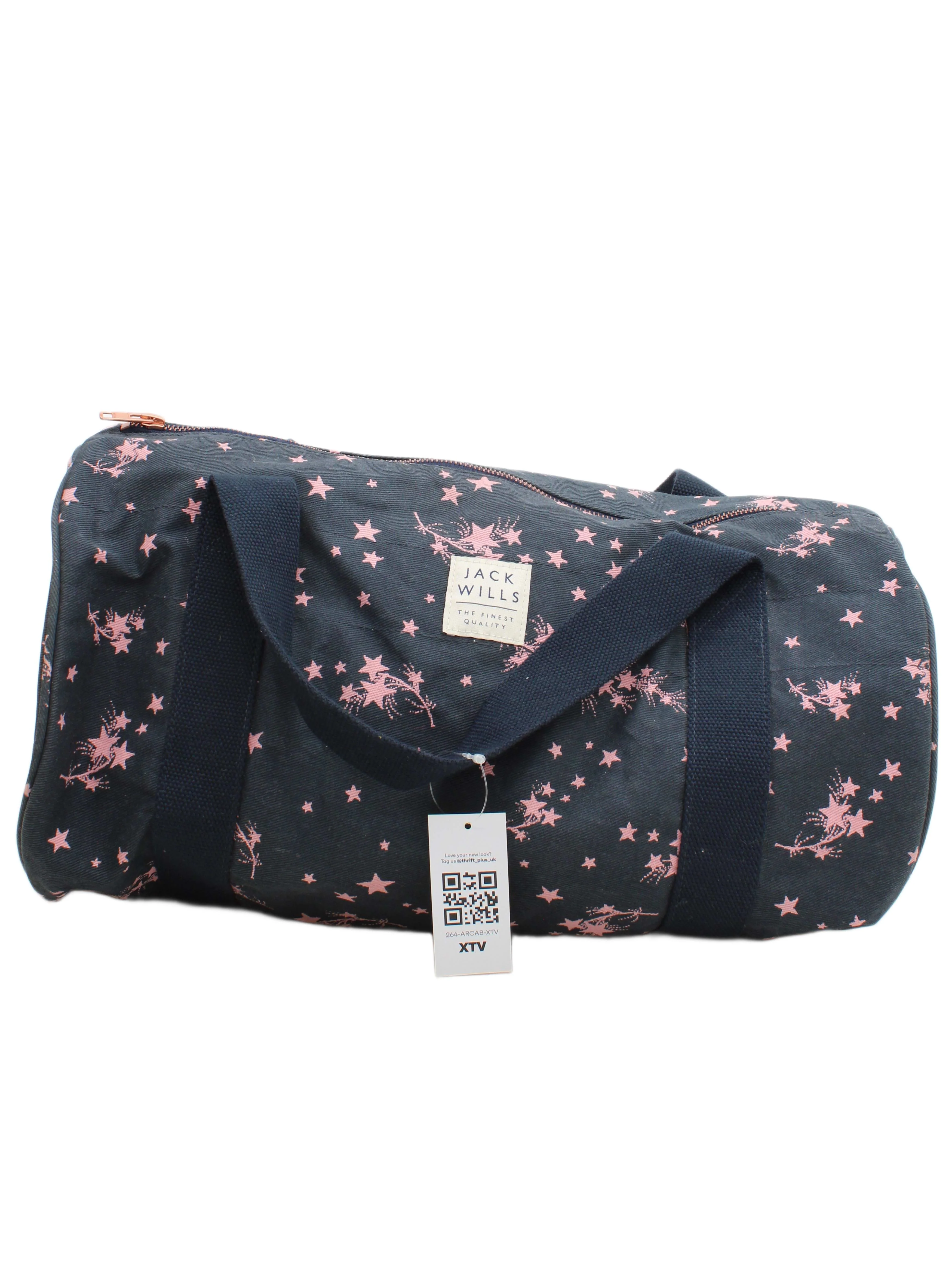 Jack Wills Men's Bag Blue Graphic 100% Cotton Gym Bag