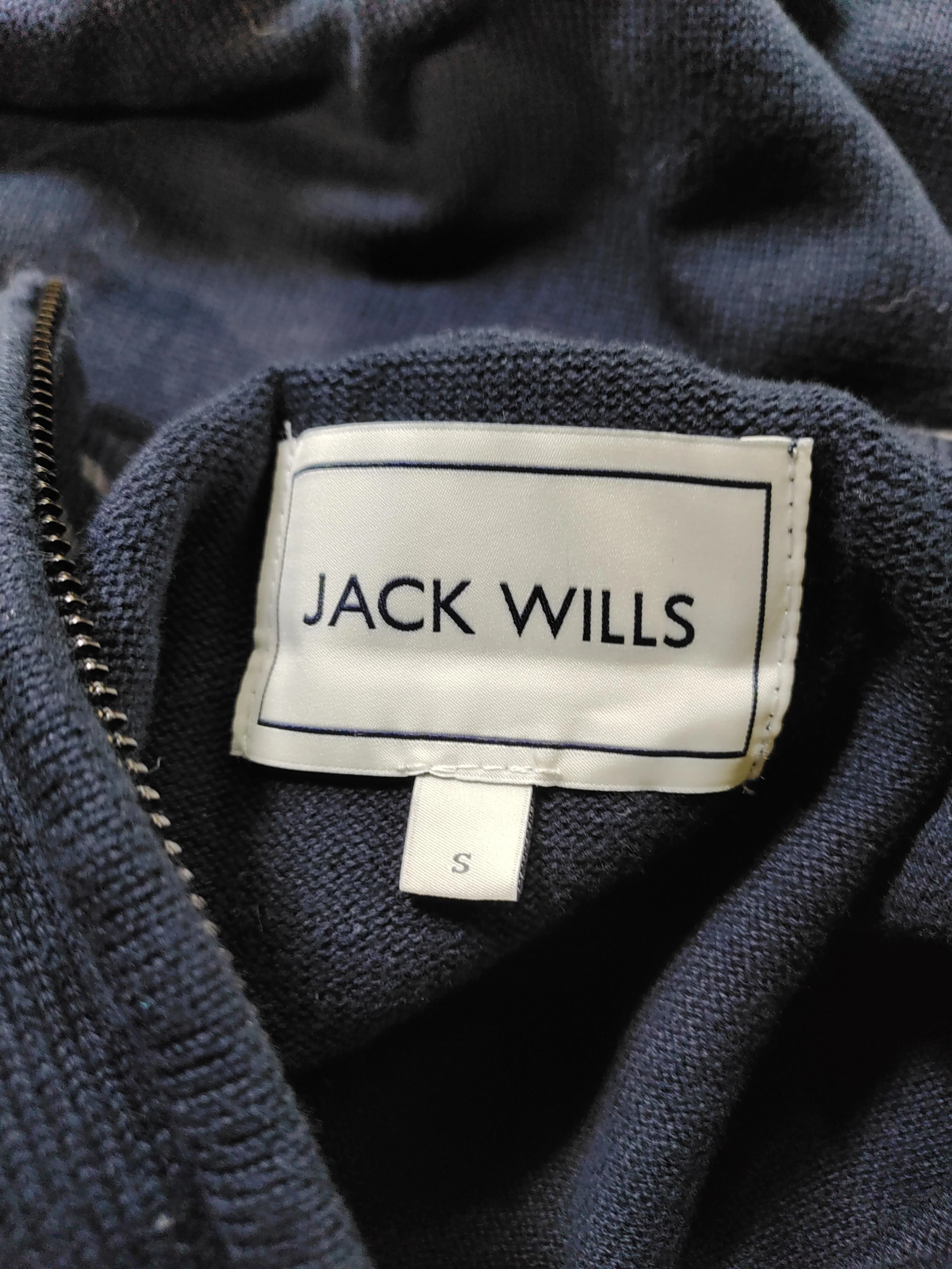 Jack Wills Men's Jumper S Blue 100% Cotton Mock Neck Pullover - Image 5