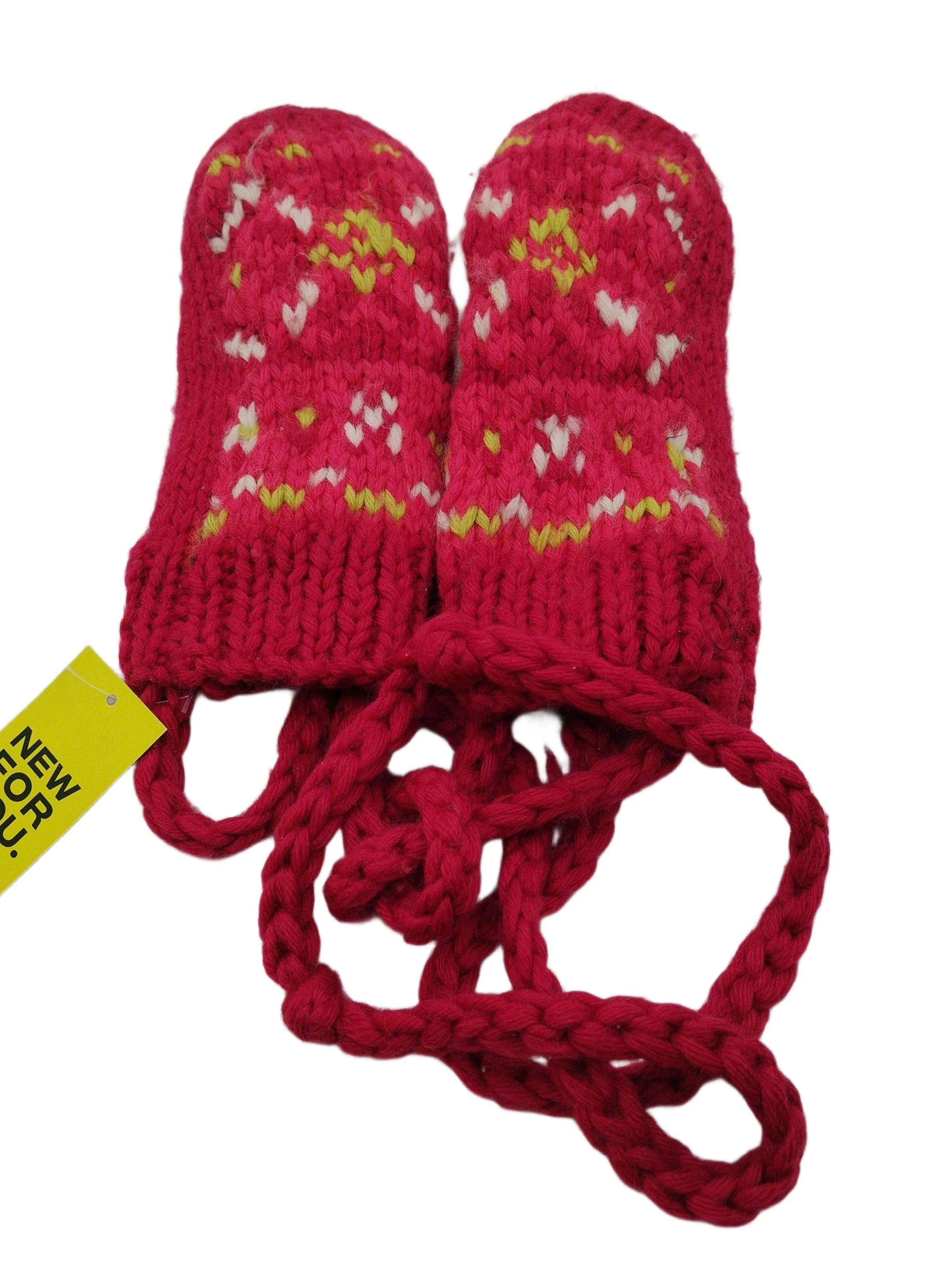 Jack Wills Women's Gloves S Red 100% Wool Mitten