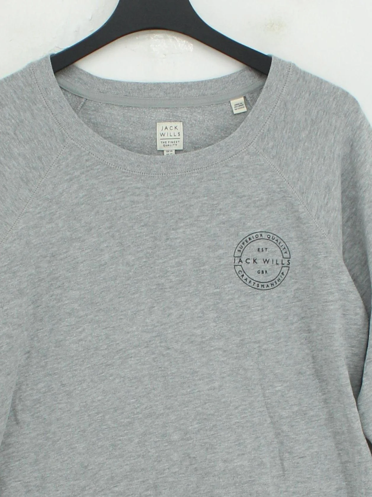 Jack Wills Women's Jumper UK 14 Grey Cotton with Polyester Crew Neck Pullover - Image 3