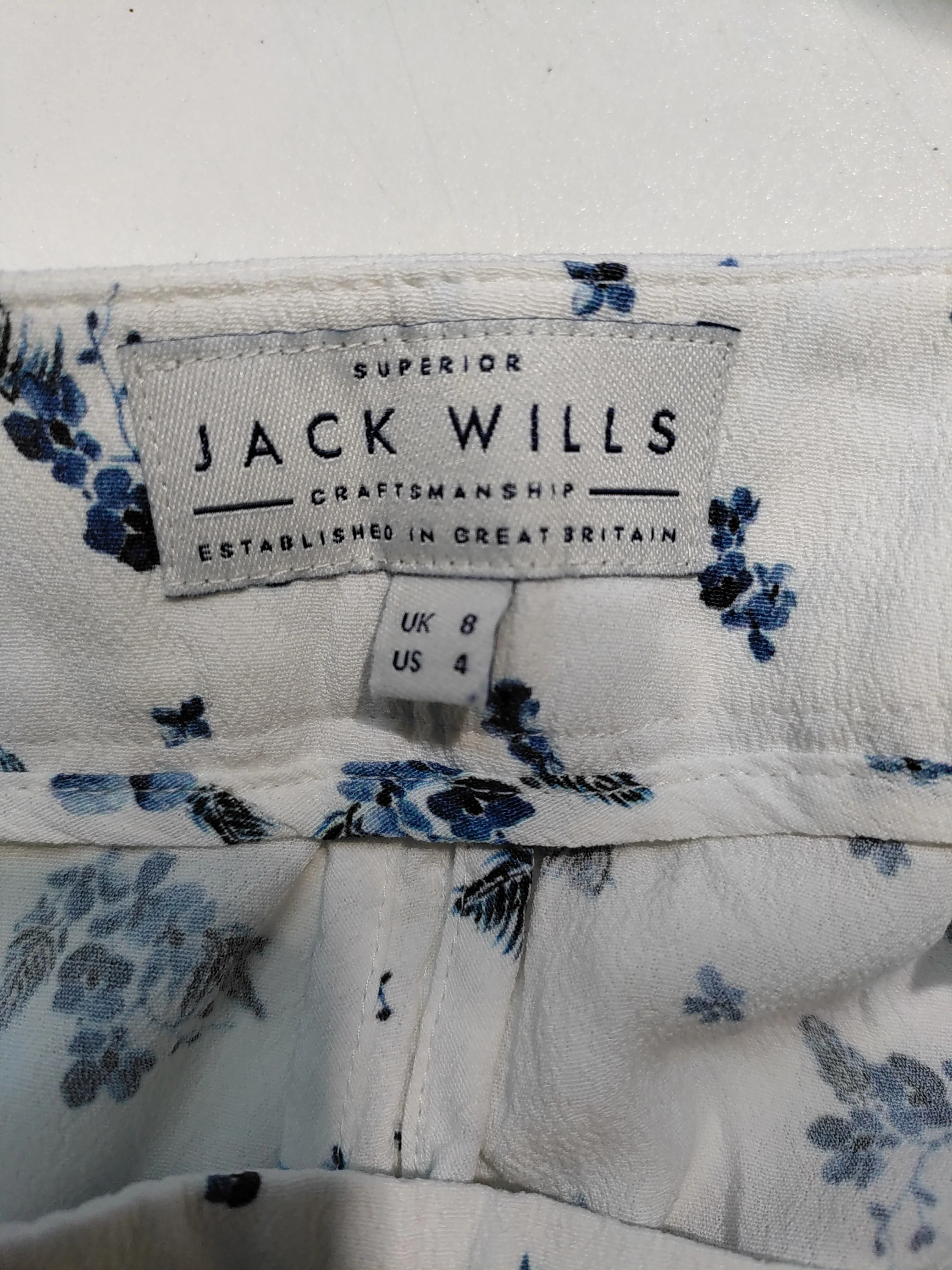Jack Wills Women's Shorts UK 8 White Floral 100% Other Mom - Image 5