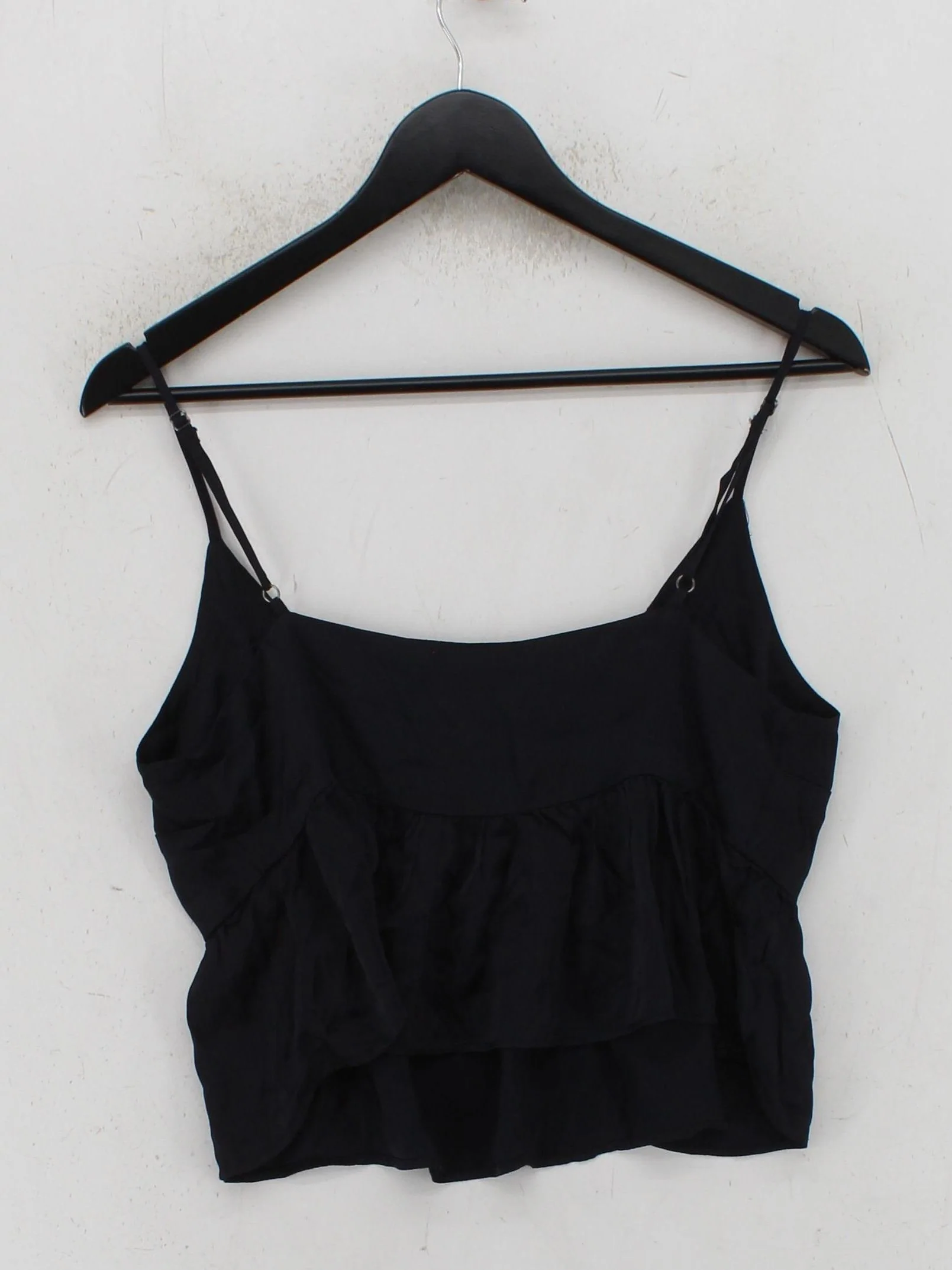 Jack Wills Women's T-Shirt UK 10 Black 100% Cotton Sleeveless V-Neck Camisole - Image 2