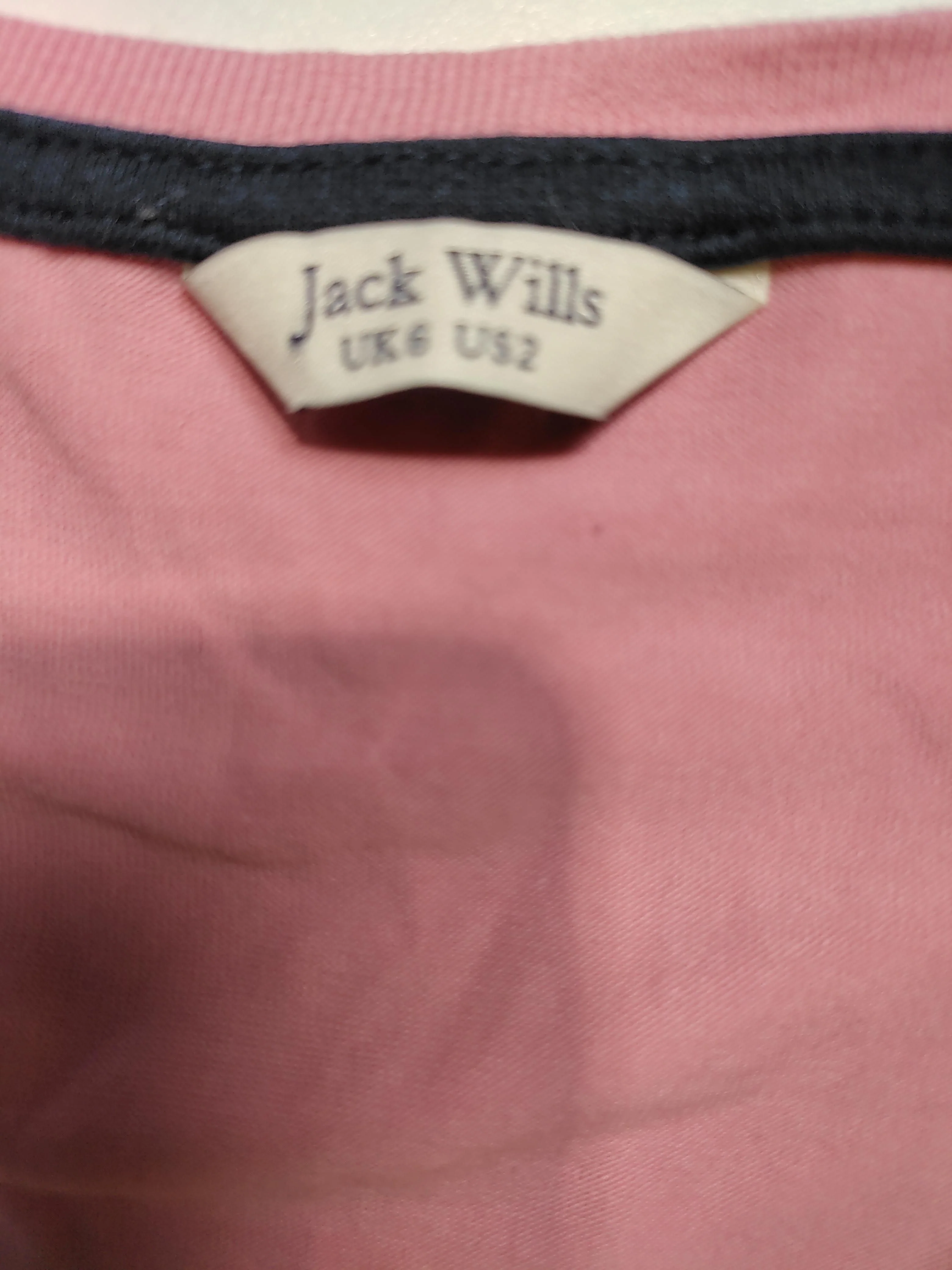 Jack Wills Women's T-Shirt UK 6 Pink 100% Cotton Short Sleeve Round Neck Basic - Image 5