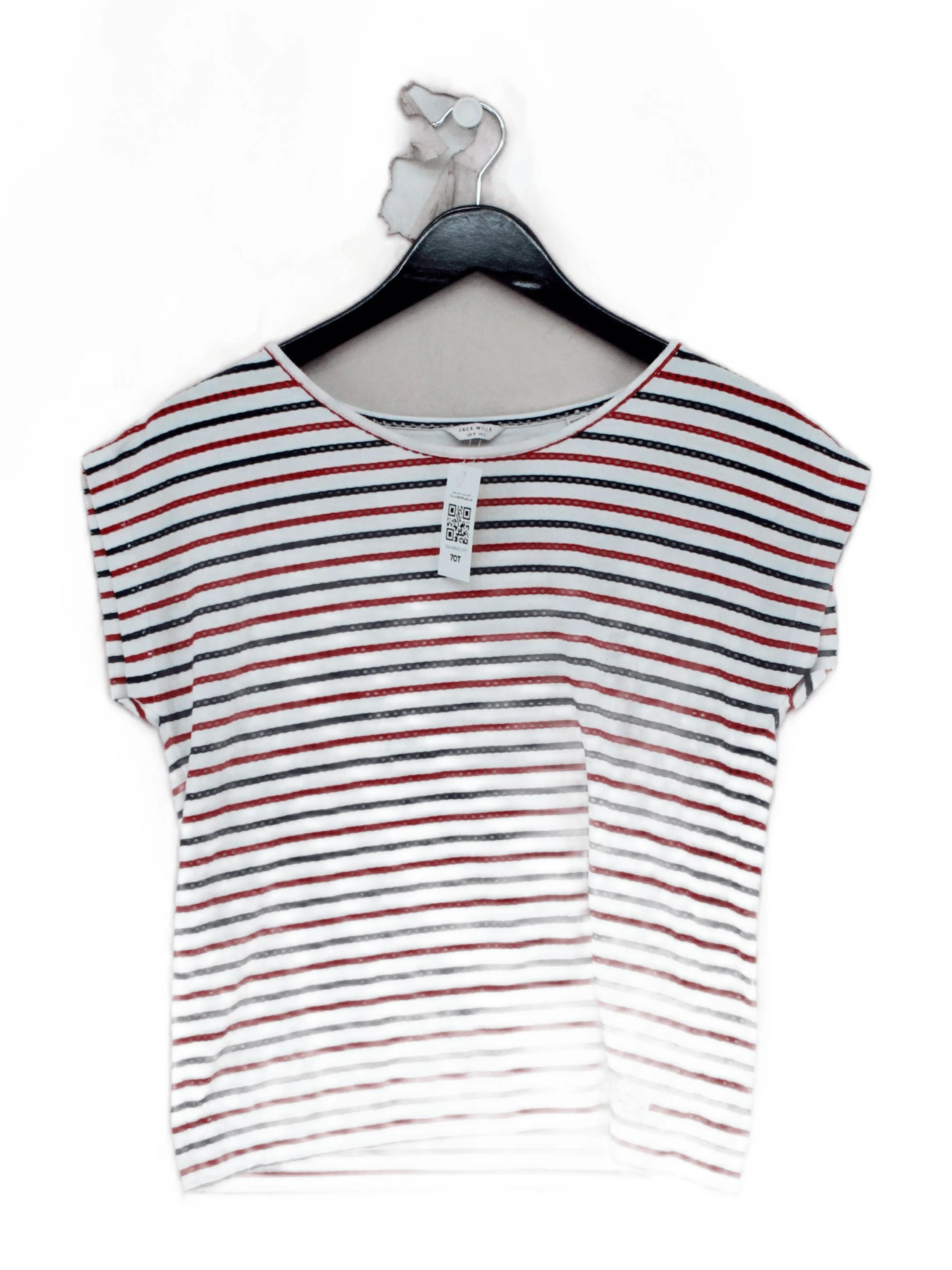 Jack Wills Women's T-Shirt UK 8 Multi Polyester with Viscose, Elastane Basic