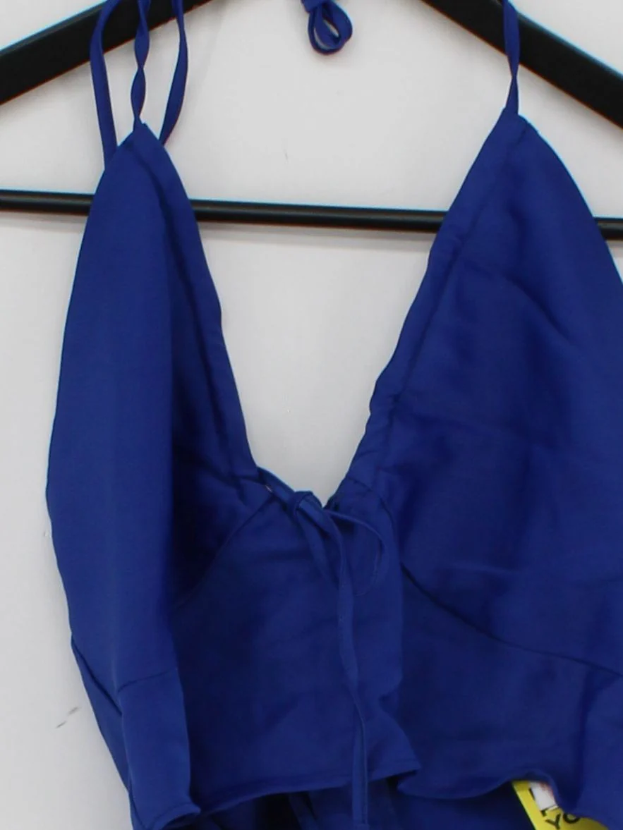 Jack Wills Women's Top UK 12 Blue Polyester with Elastane Basic - Image 3