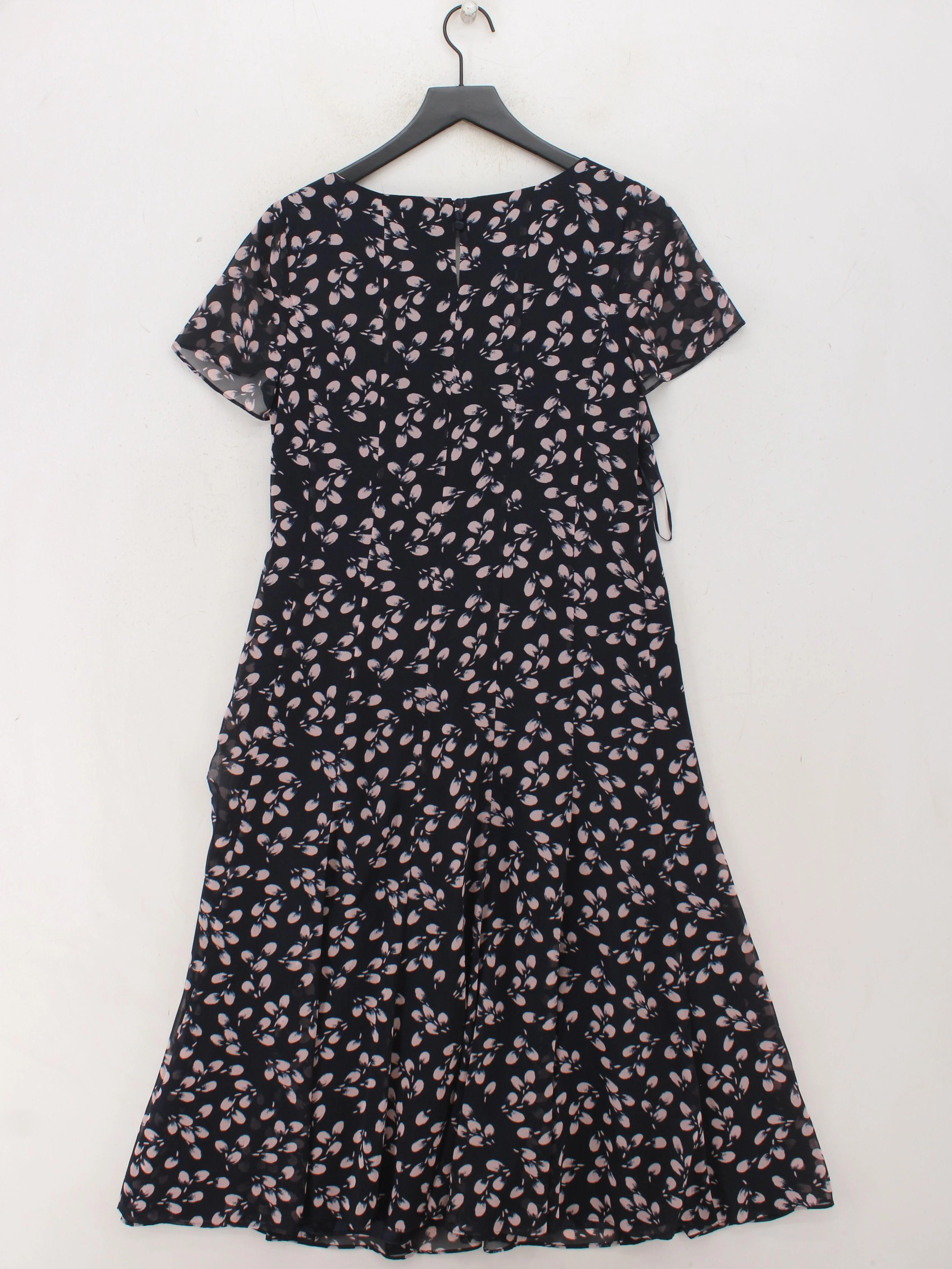 Jacques Vert A-Line Midi Dress UK12 in Black - Image 2