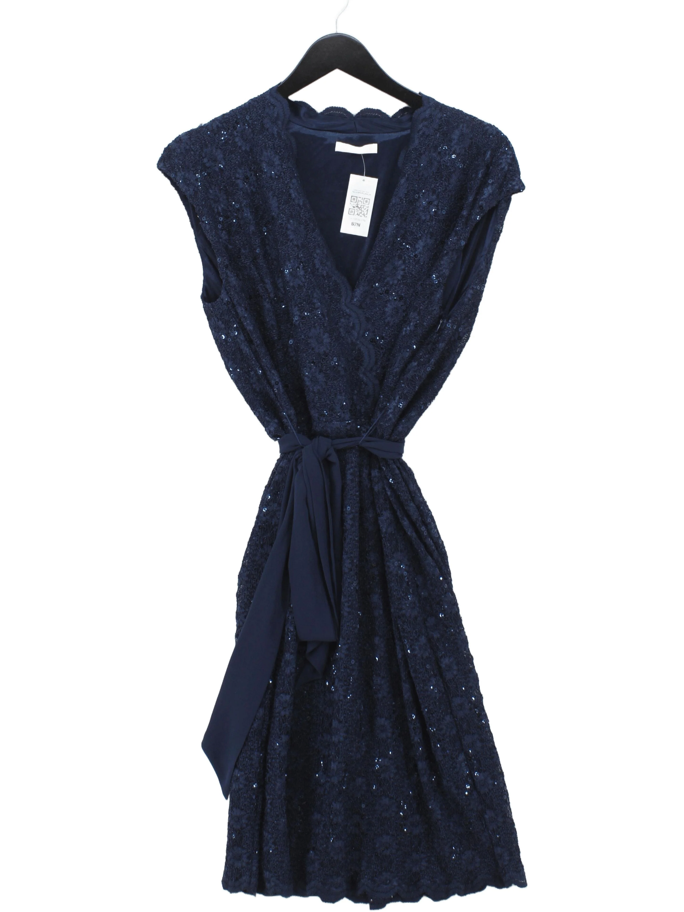 Jacques Vert Wrap Mini Dress UK14 in Blue