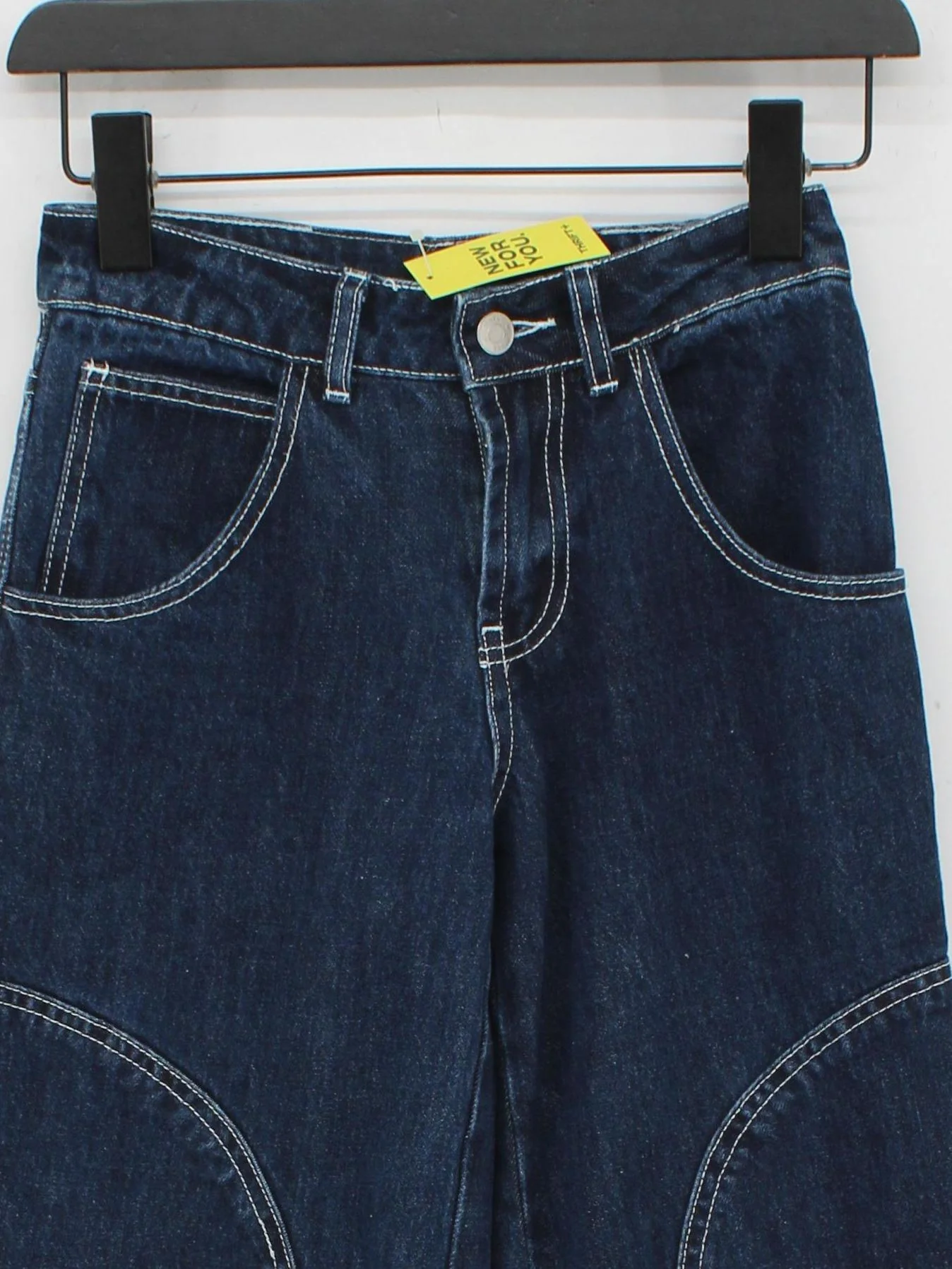 Jaded London Women's Jeans W 24 in Blue 100% Cotton Wide-Leg - Image 3
