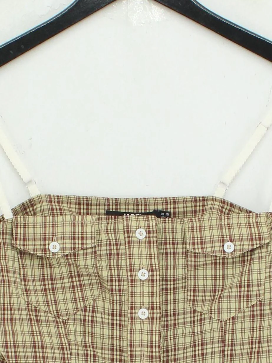 Jaded London Women's Top UK 10 Brown Polyester with Viscose Cropped - Image 3