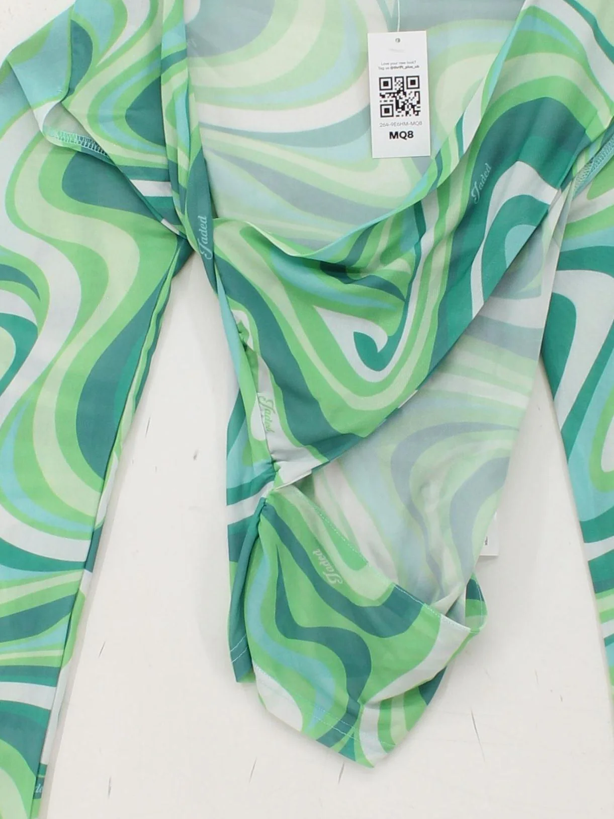 Jaded London Women's Top UK 6 Green Polyester with Elastane Basic - Image 3
