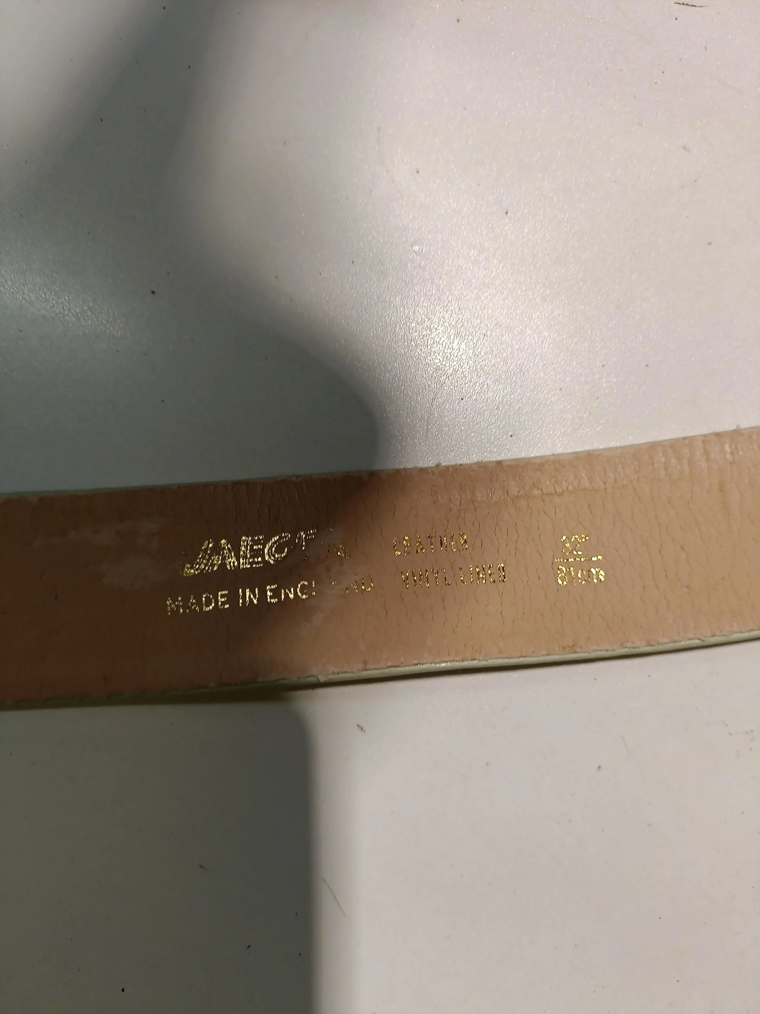 Jaeger Men's Belt S Green 100% Leather Dress Belt - Image 7
