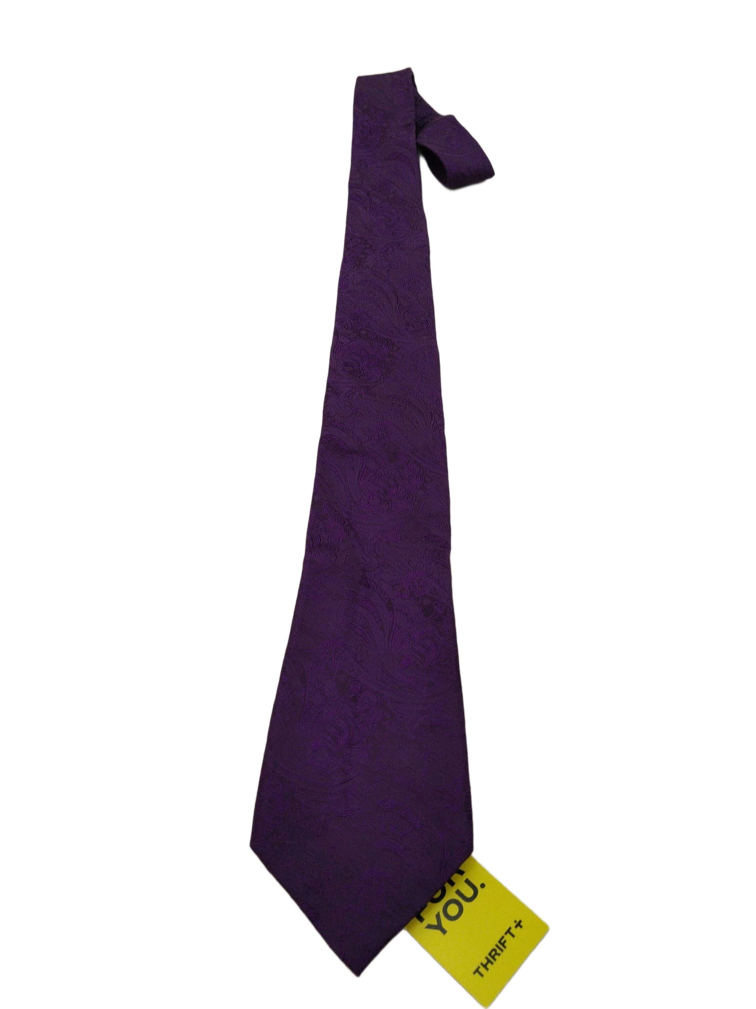 Jaeger Men's Tie Purple Floral 100% Silk