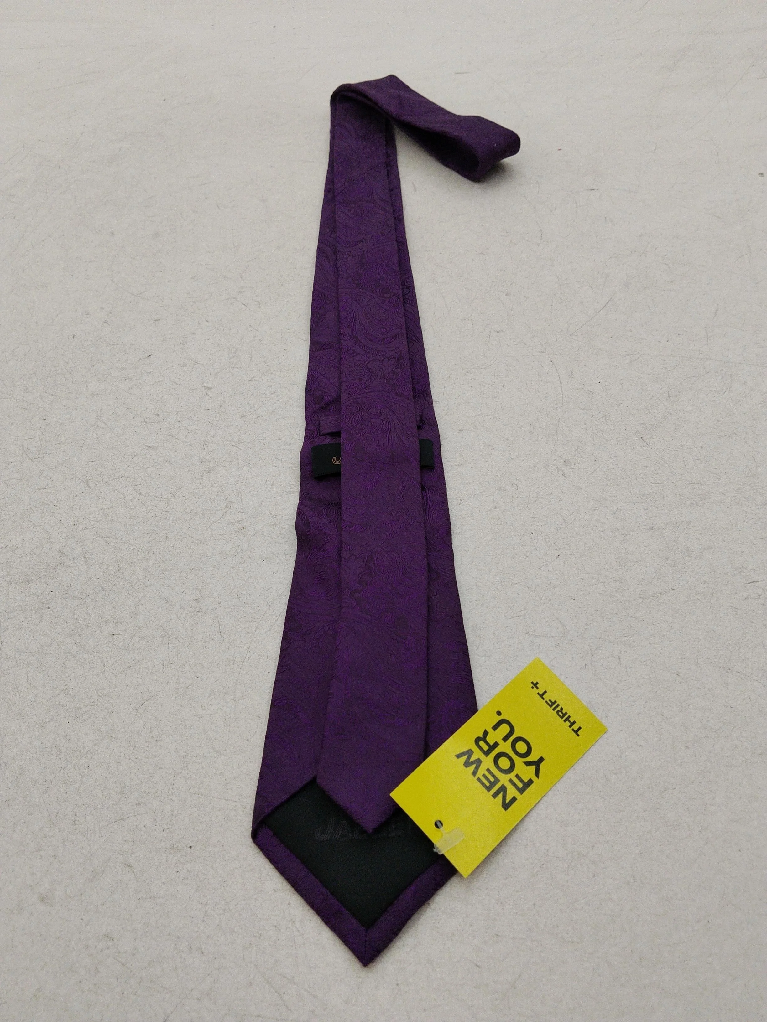Jaeger Men's Tie Purple Floral 100% Silk - Image 2